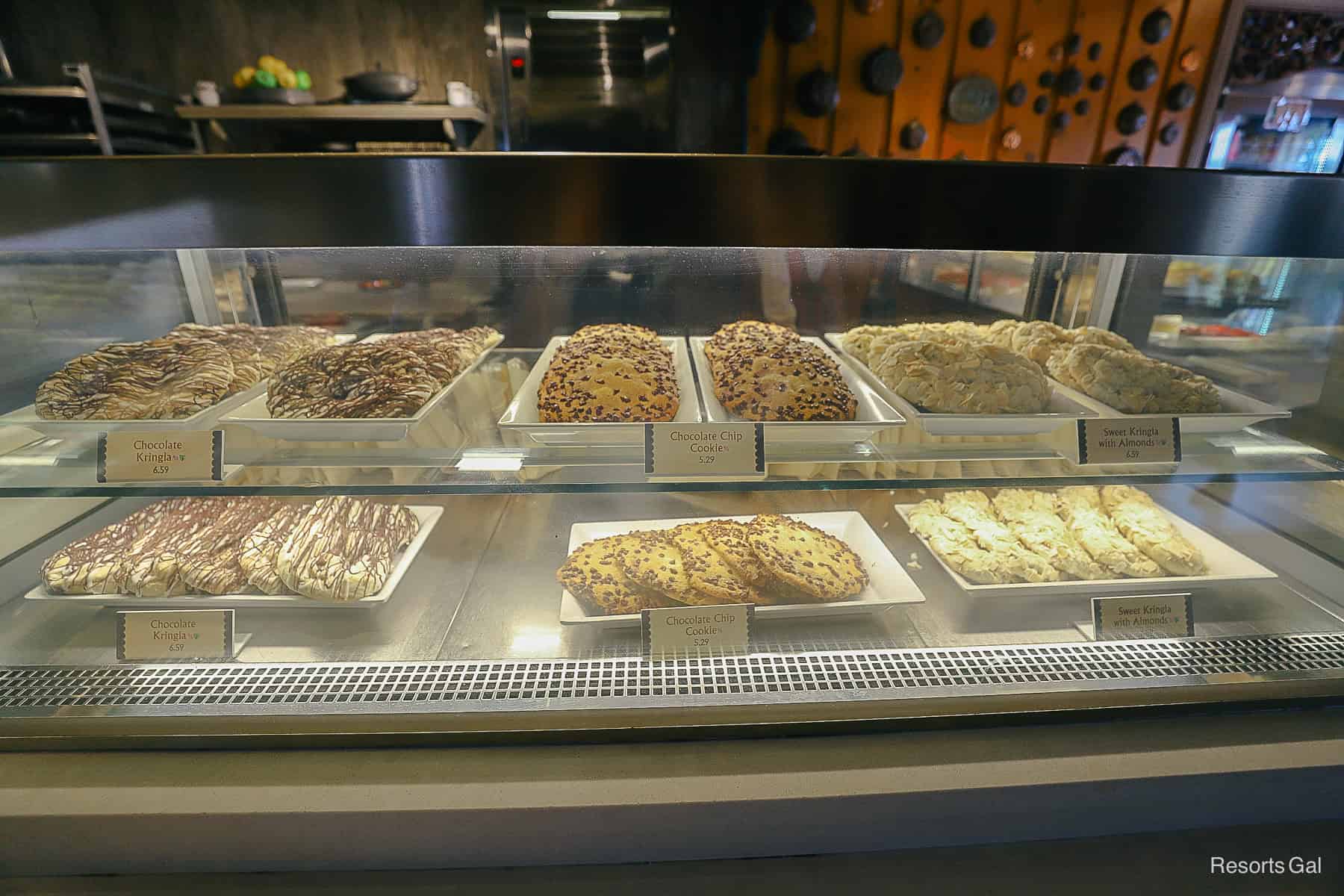 giant chocolate chip cookies at Kringla Bakery at Epcot's Norway 