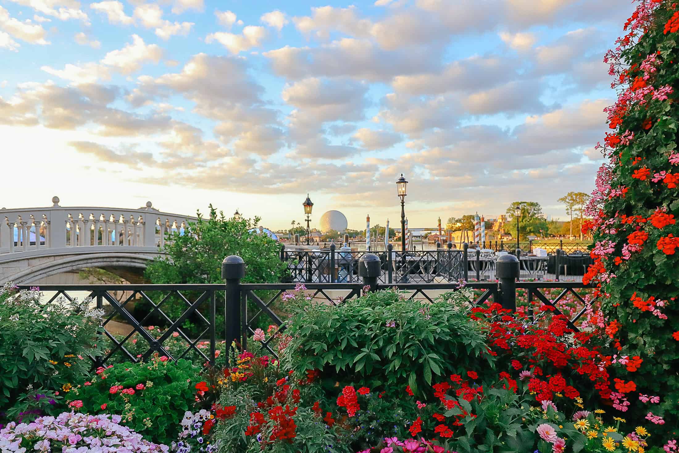 The World Showcase at Epcot during the Flower and Garden Festival 