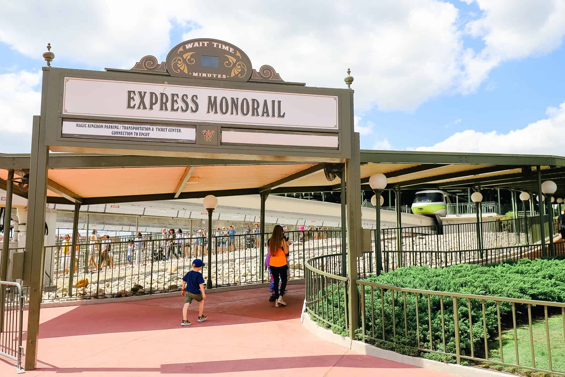 the Express monorail entrance 