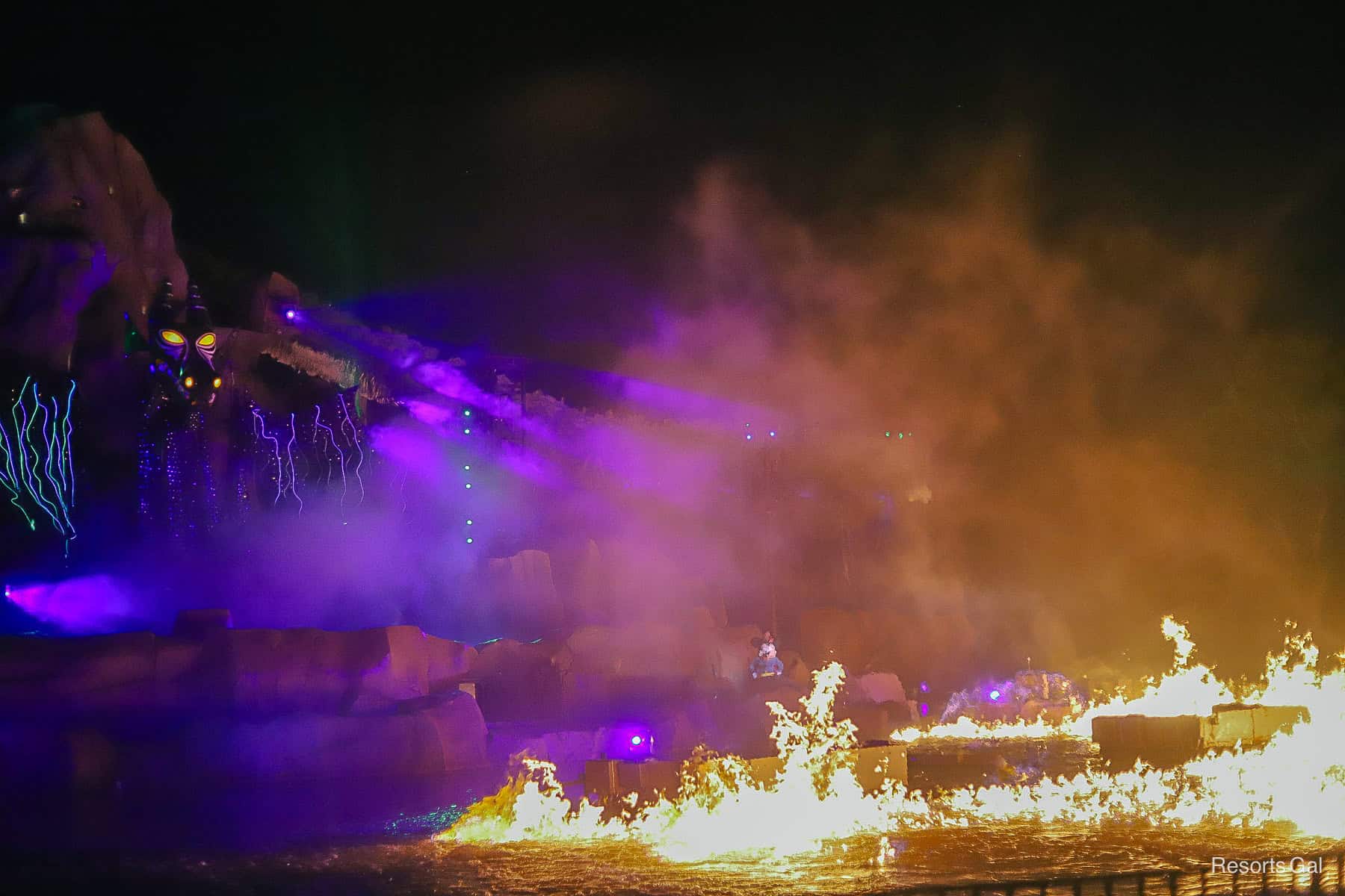 fire on the water from Maleficent 