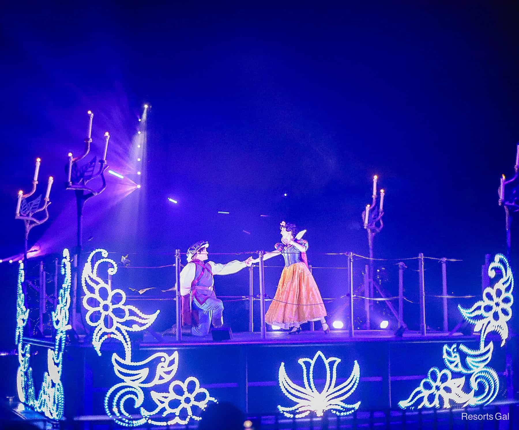 Snow White and the Prince during Fantasmic! 