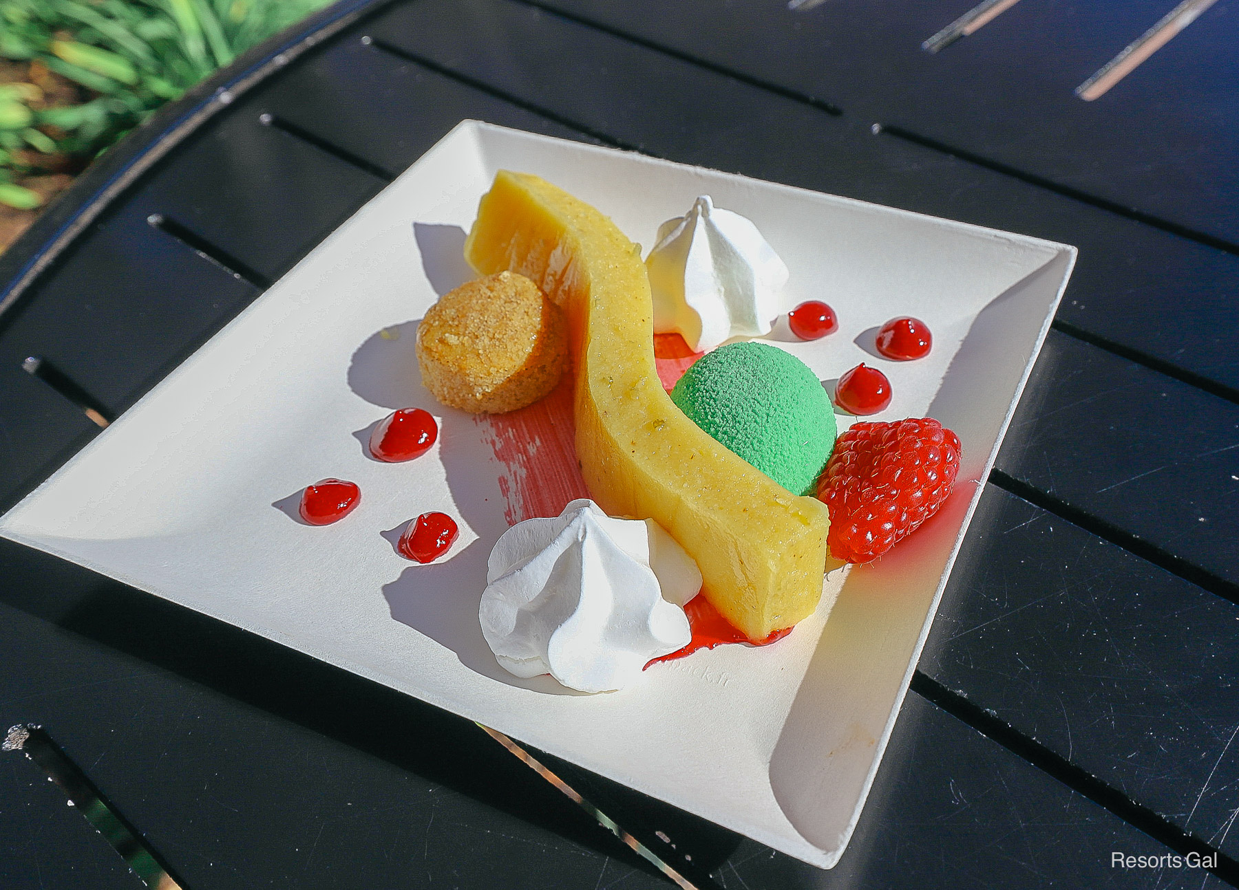 a dish of Key Lime with various accompaniments from the Festival of the Arts at Epcot 