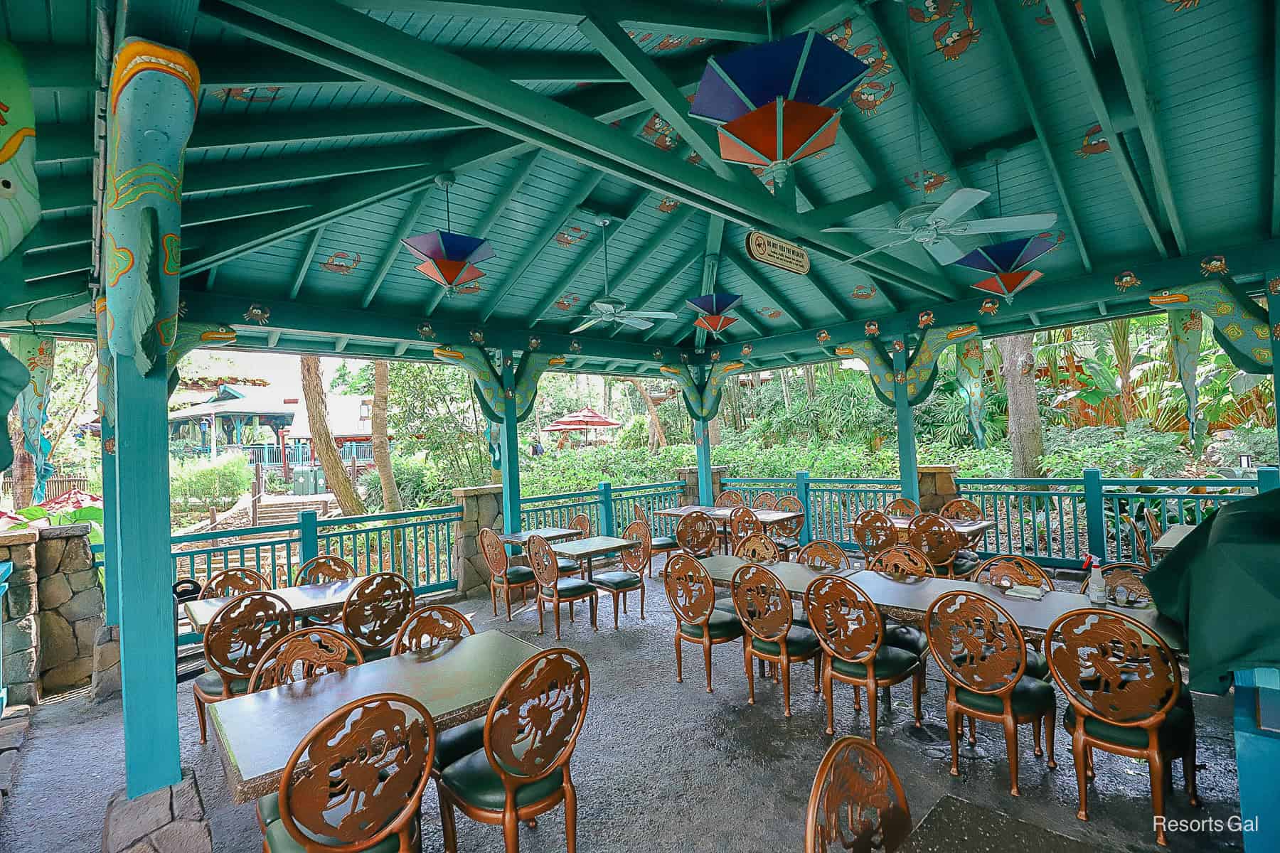 pavilion with seating area at Flame Tree Barbecue 