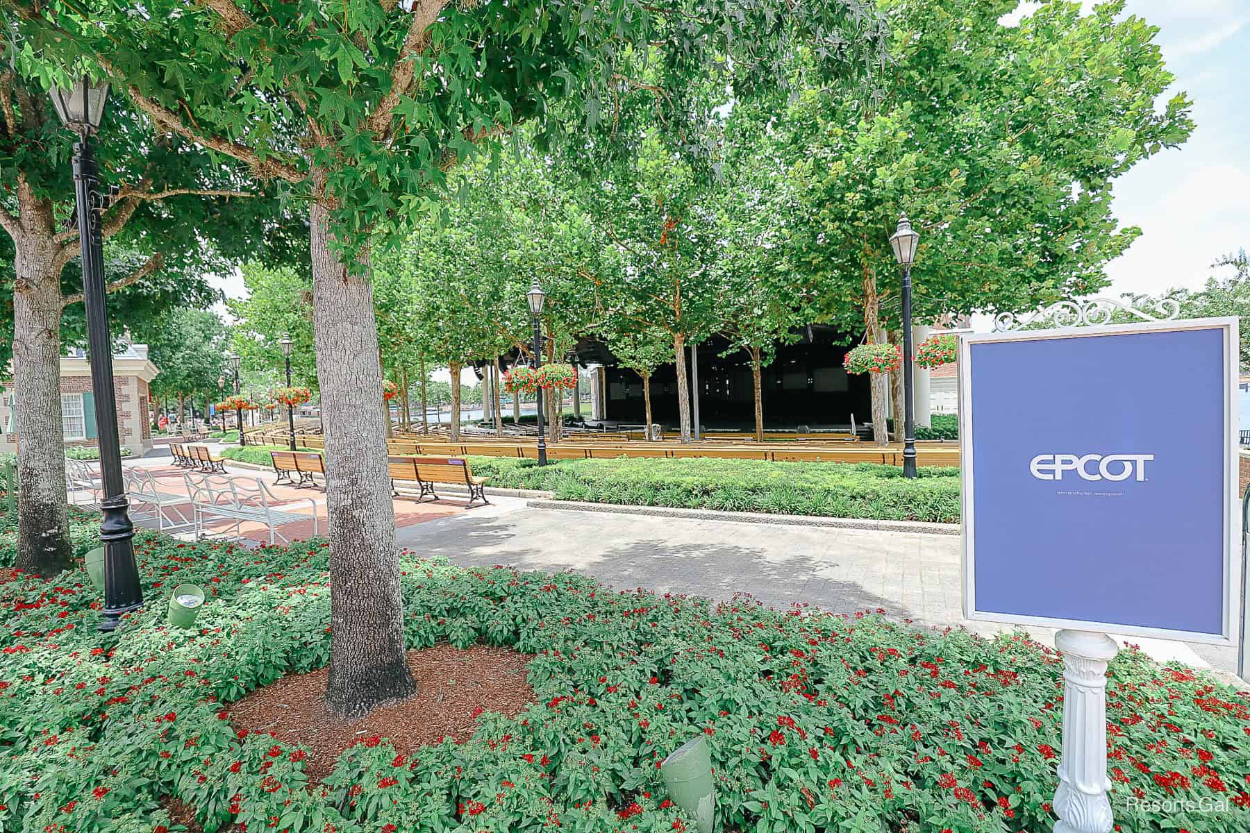 the stage where the Garden Rocks Concert Series is held 