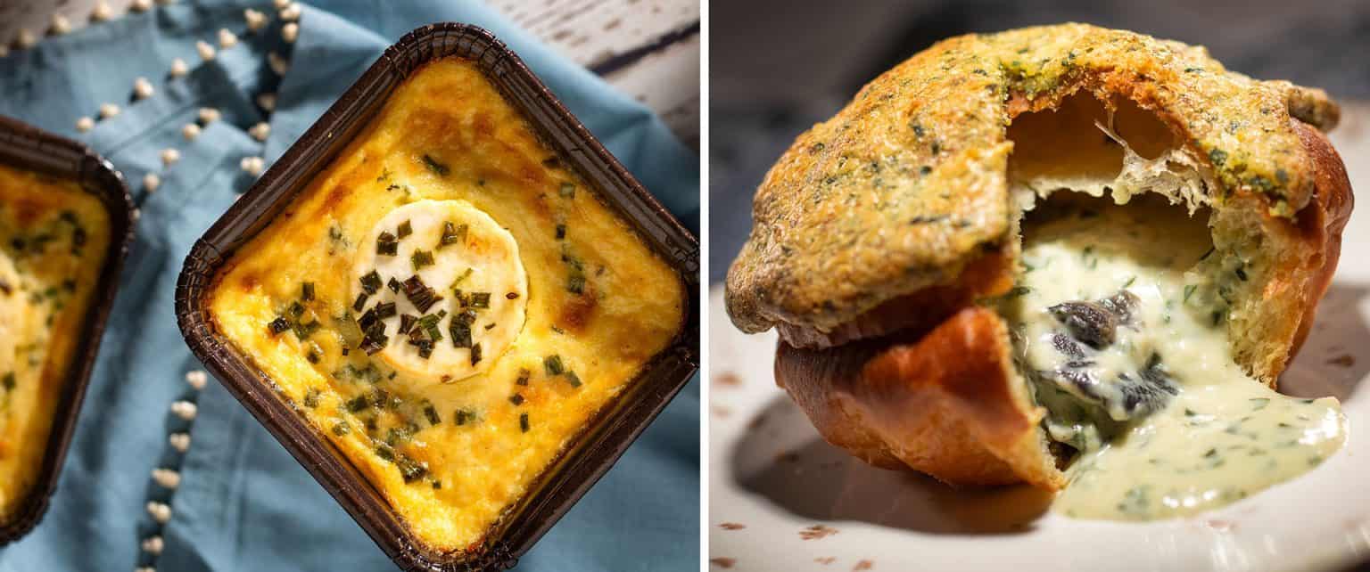 onion tart and Escargot Brioche at Epcot's Food and Wine Festival 