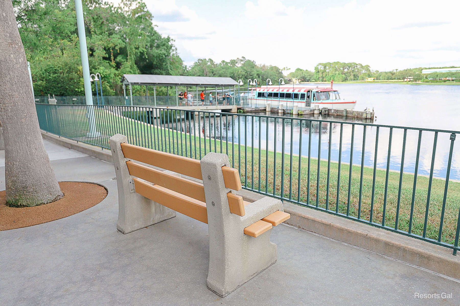 Friendship boat dock outside the entrance of Disney's Hollywood Studios 