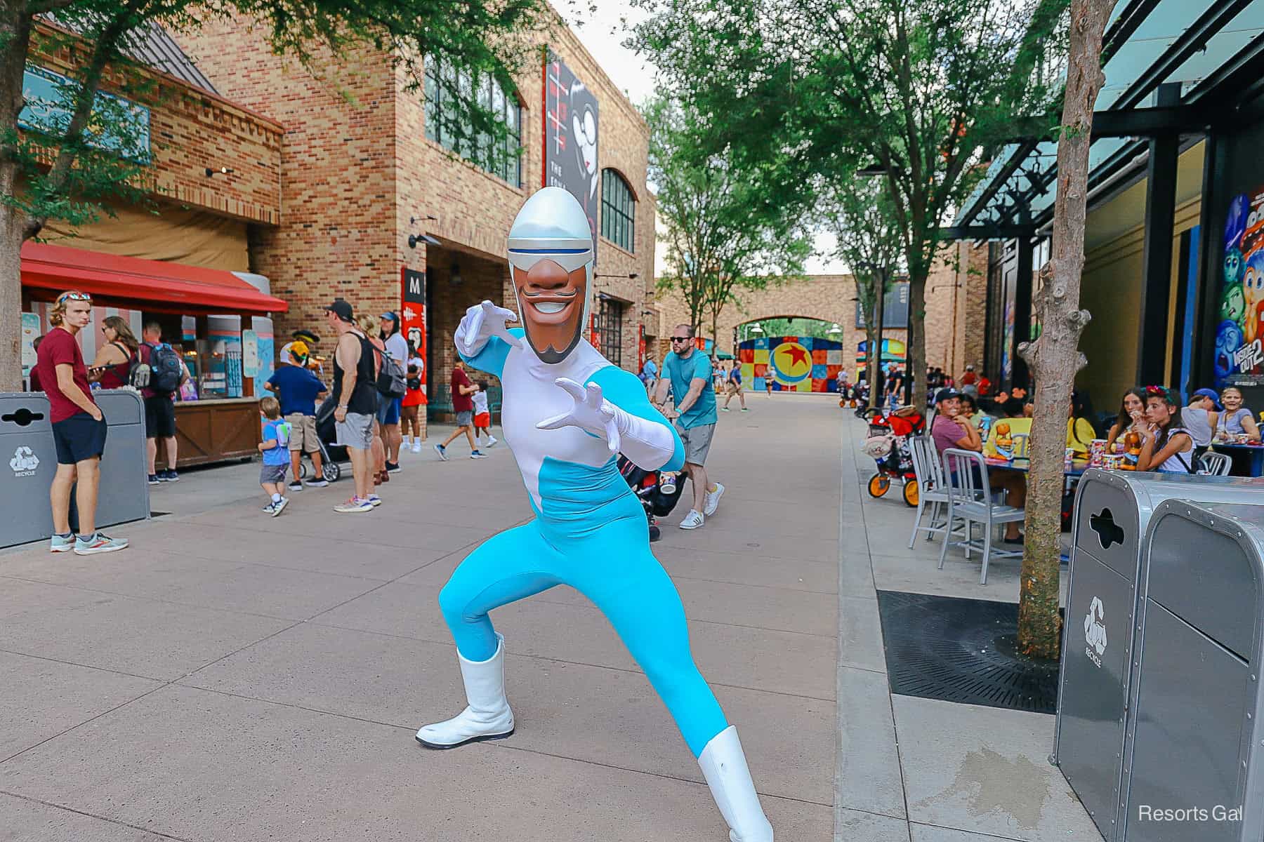 Frozone in the Pixar Plaza courtyard at Disney's Hollywood Studios 