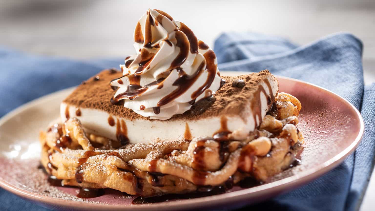 Tiramisu Funnel cake at Epcot's Food and Wine Festival 