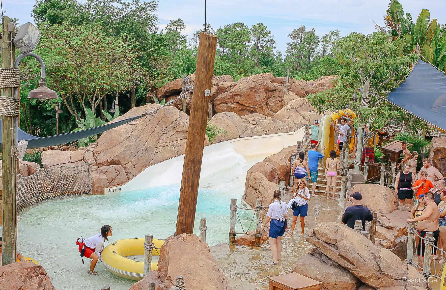 the exit area of Gangplank Falls at Typhoon Lagoon 