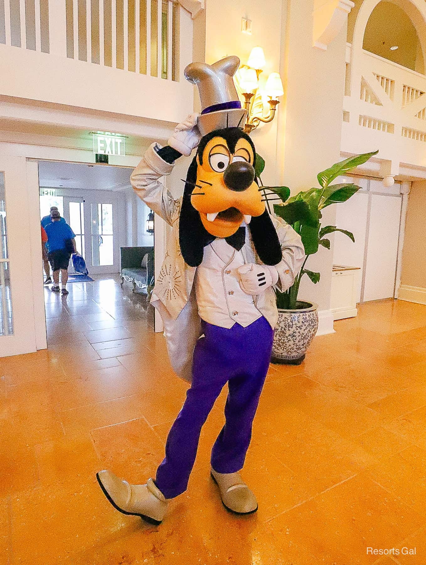 Goofy in his Disney 100 outfit. 