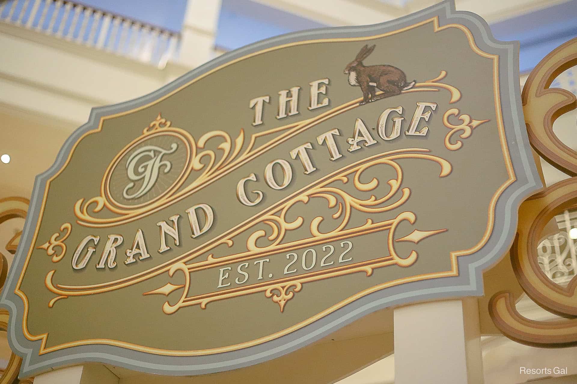 a sign that says the Grand Floridian Grand Cottage was first established in 2022 