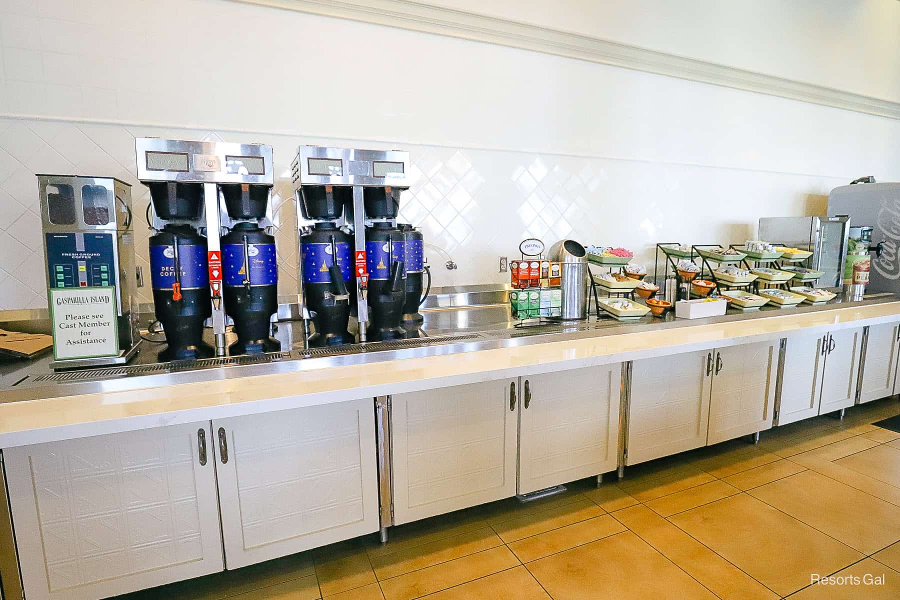 the coffee bar at Gasparilla Island Grille and Disney's Grand Floridian  Resort 