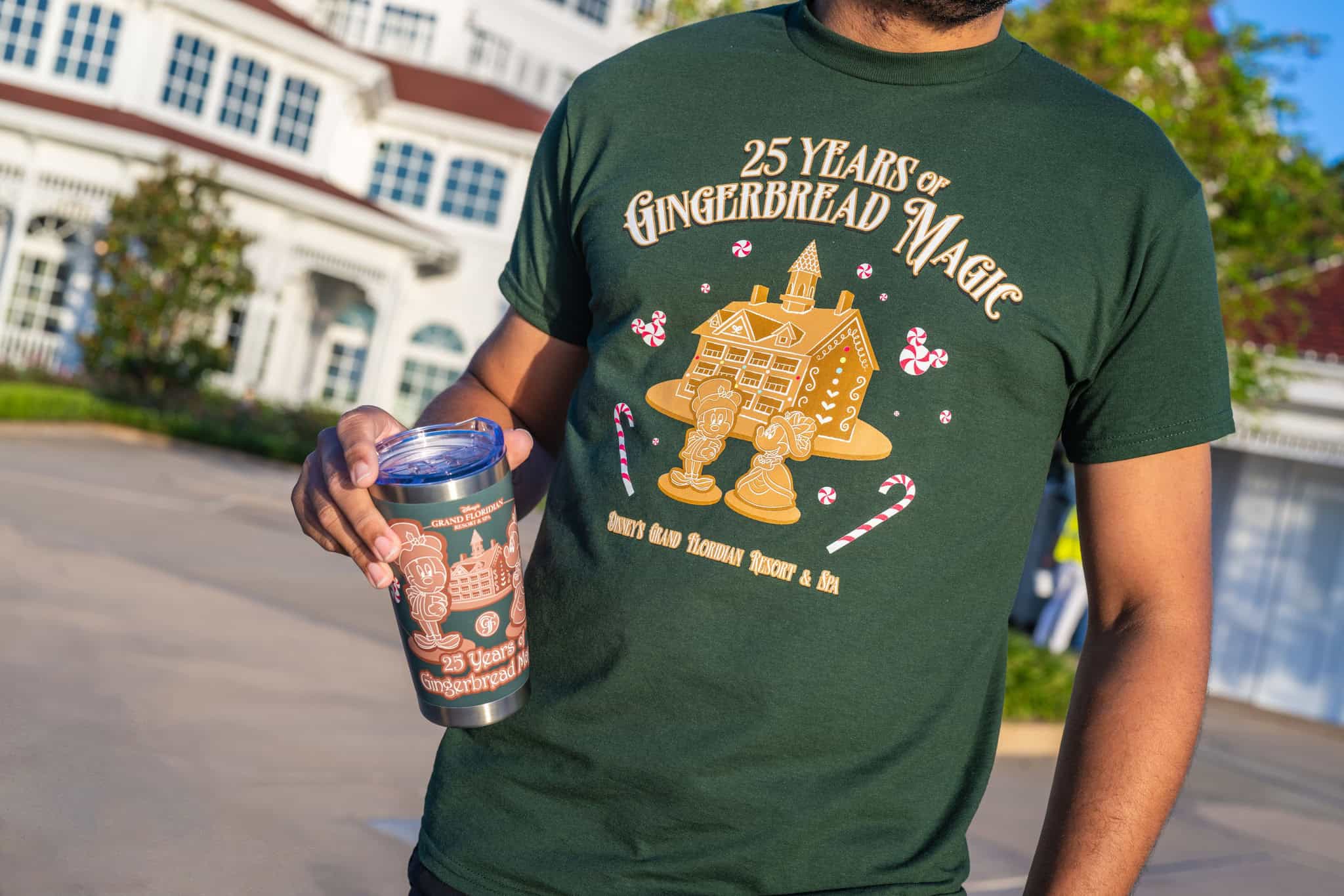 gingerbread t-shirt celebrates the 25th anniversary of the Grand Floridian's gingerbread house 