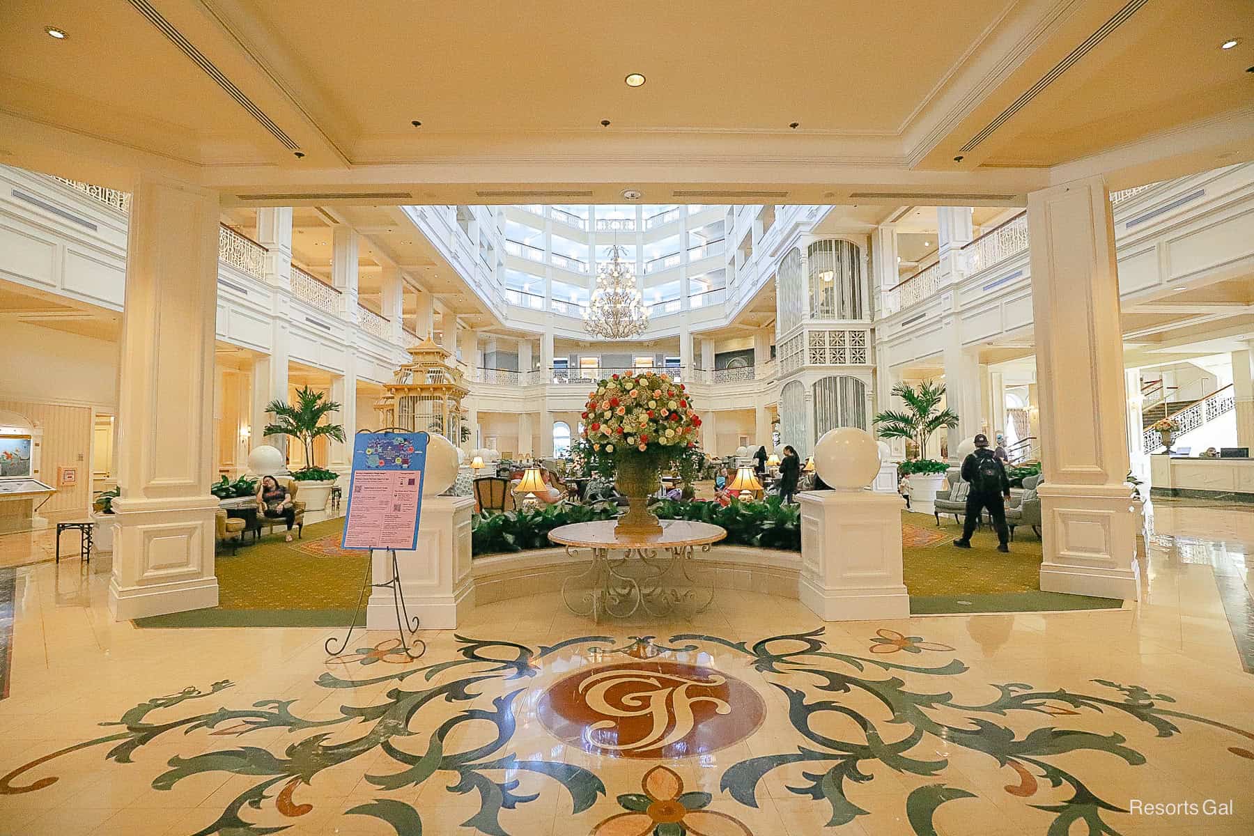 the lobby entrance of Disney's Grand Floridian 