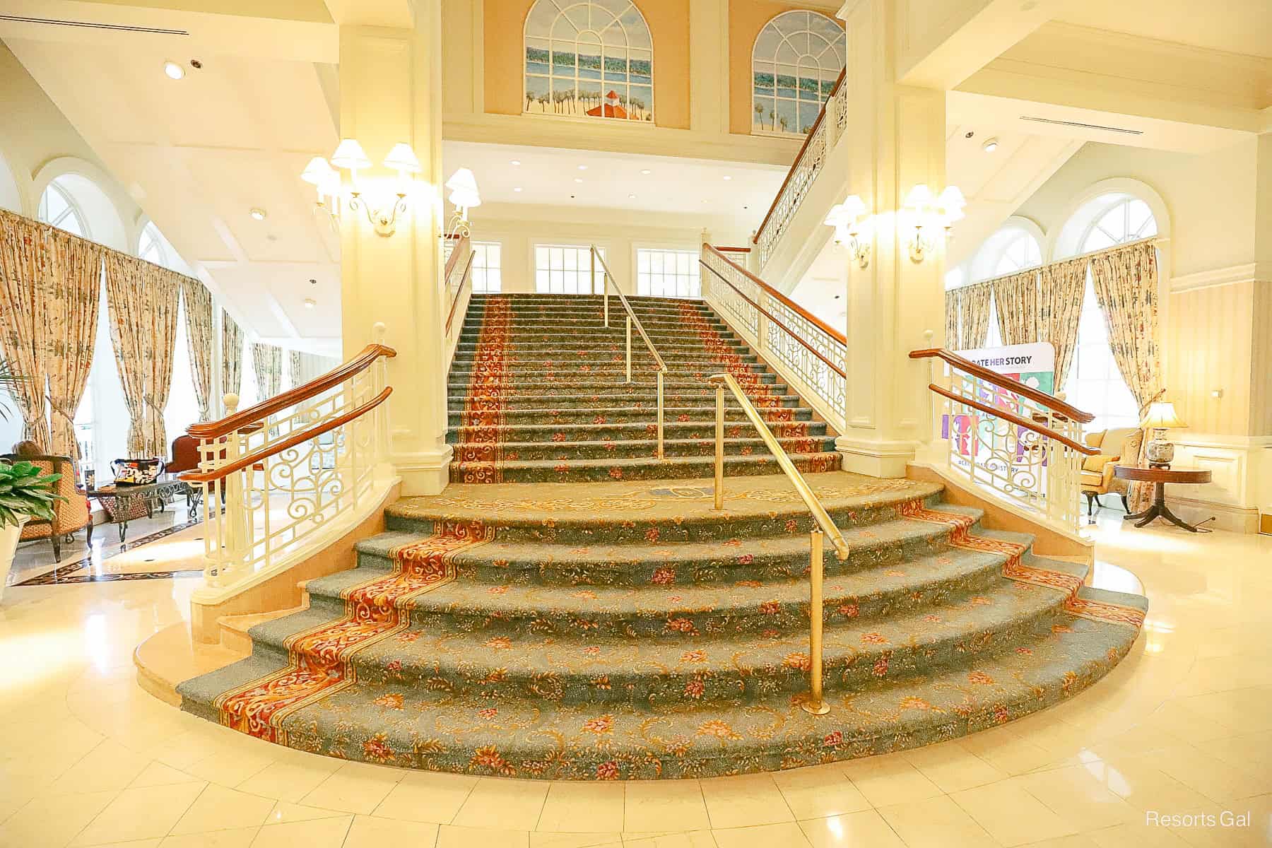 the Grand Floridian's massive staircase 