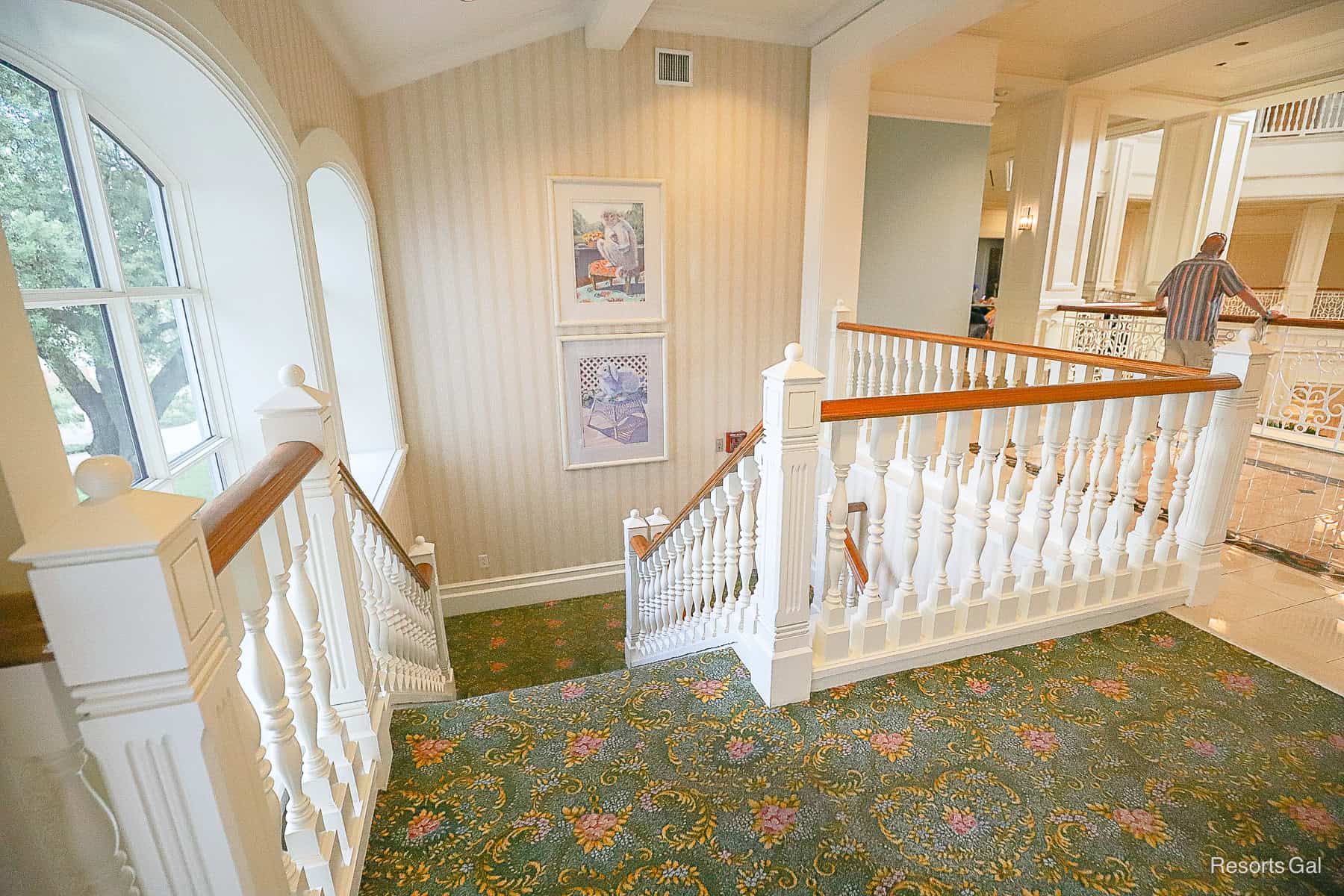 side staircase off the lobby 