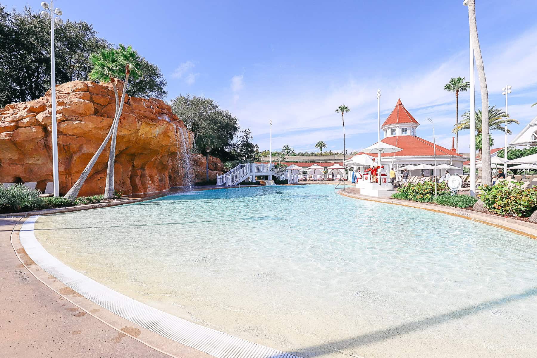 the Beach Pool zero depth entry area at the Grand Floridian 