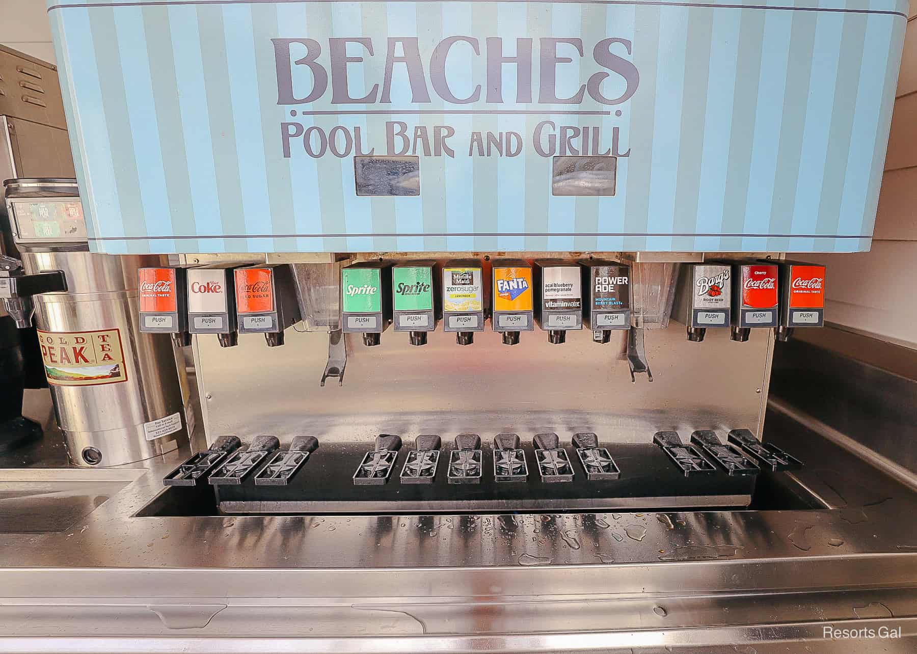 Beaches Pool Bar Self Serve Beverage Refill Grand Floridian 