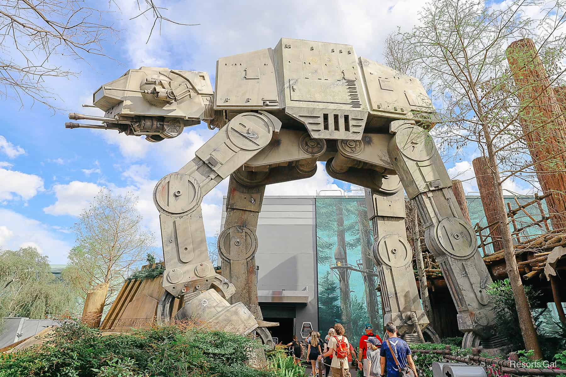 Guests waiting in line to ride Star Tours at Disney's Hollywood Studios 