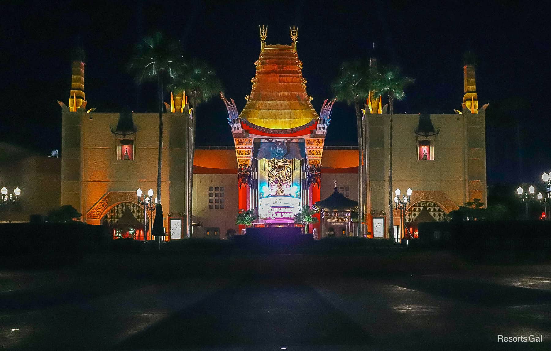 Hollywood Studios at night 