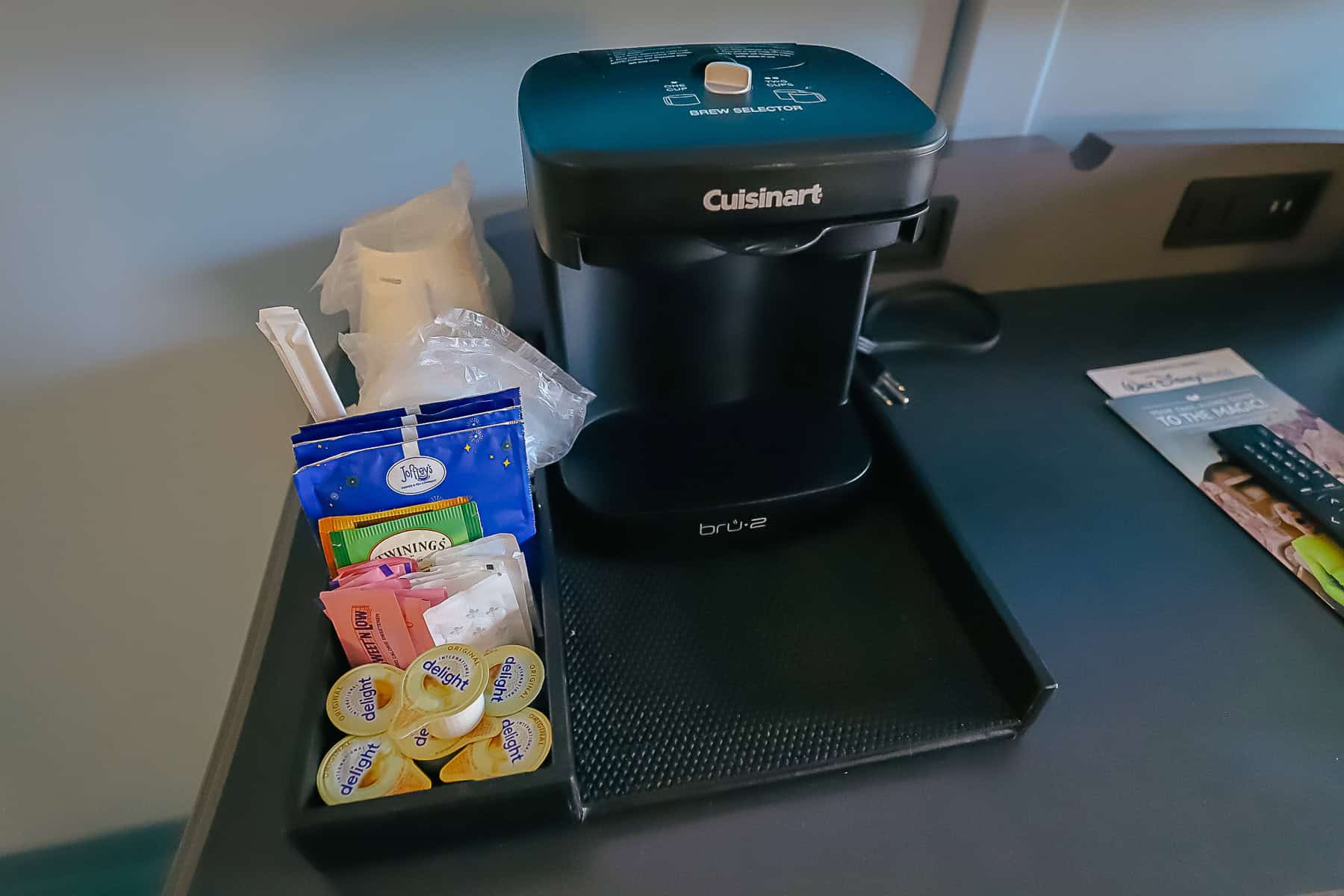 the in room coffee maker at Art of Animation 