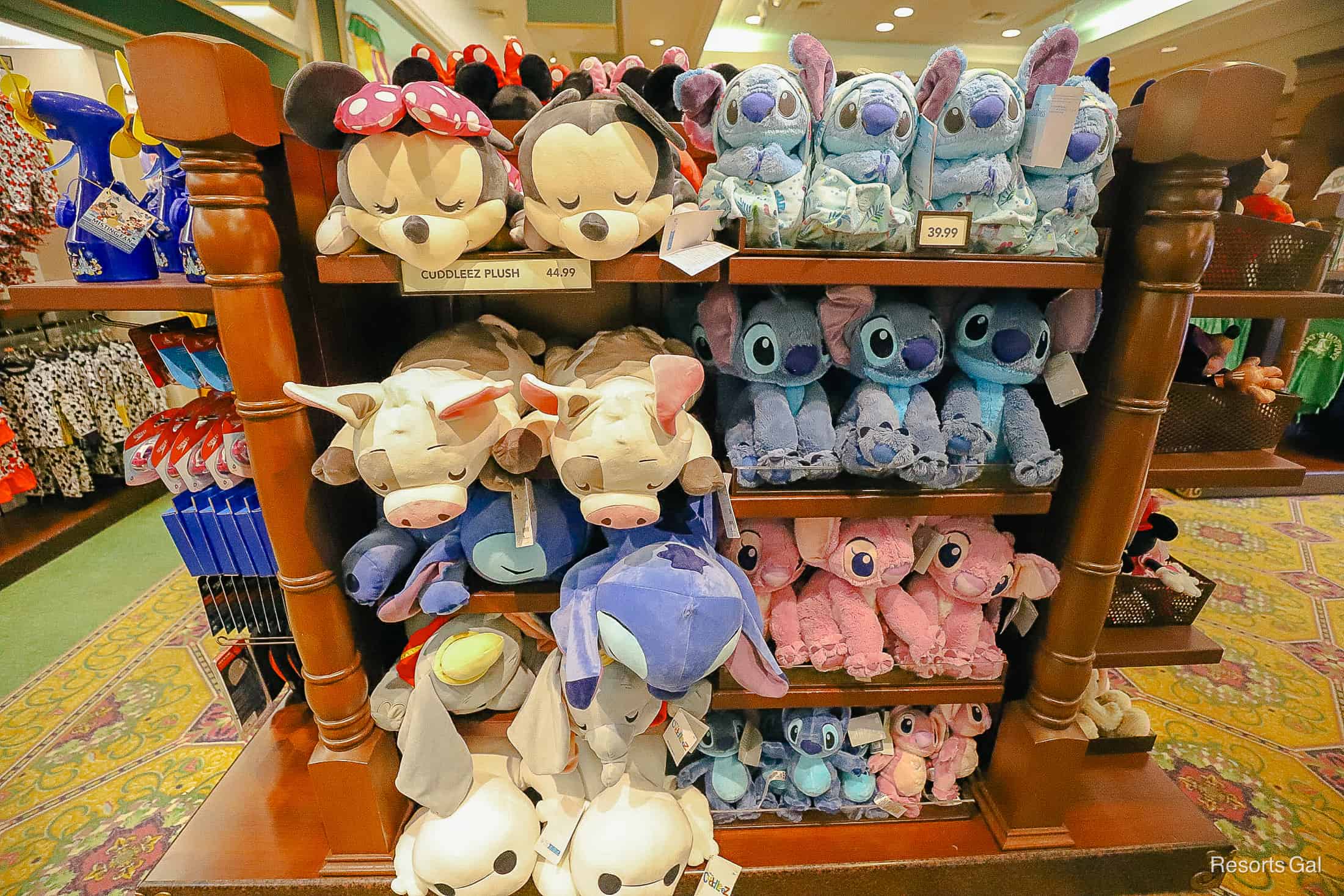plush items in the gift shop at Port Orleans French Quarter