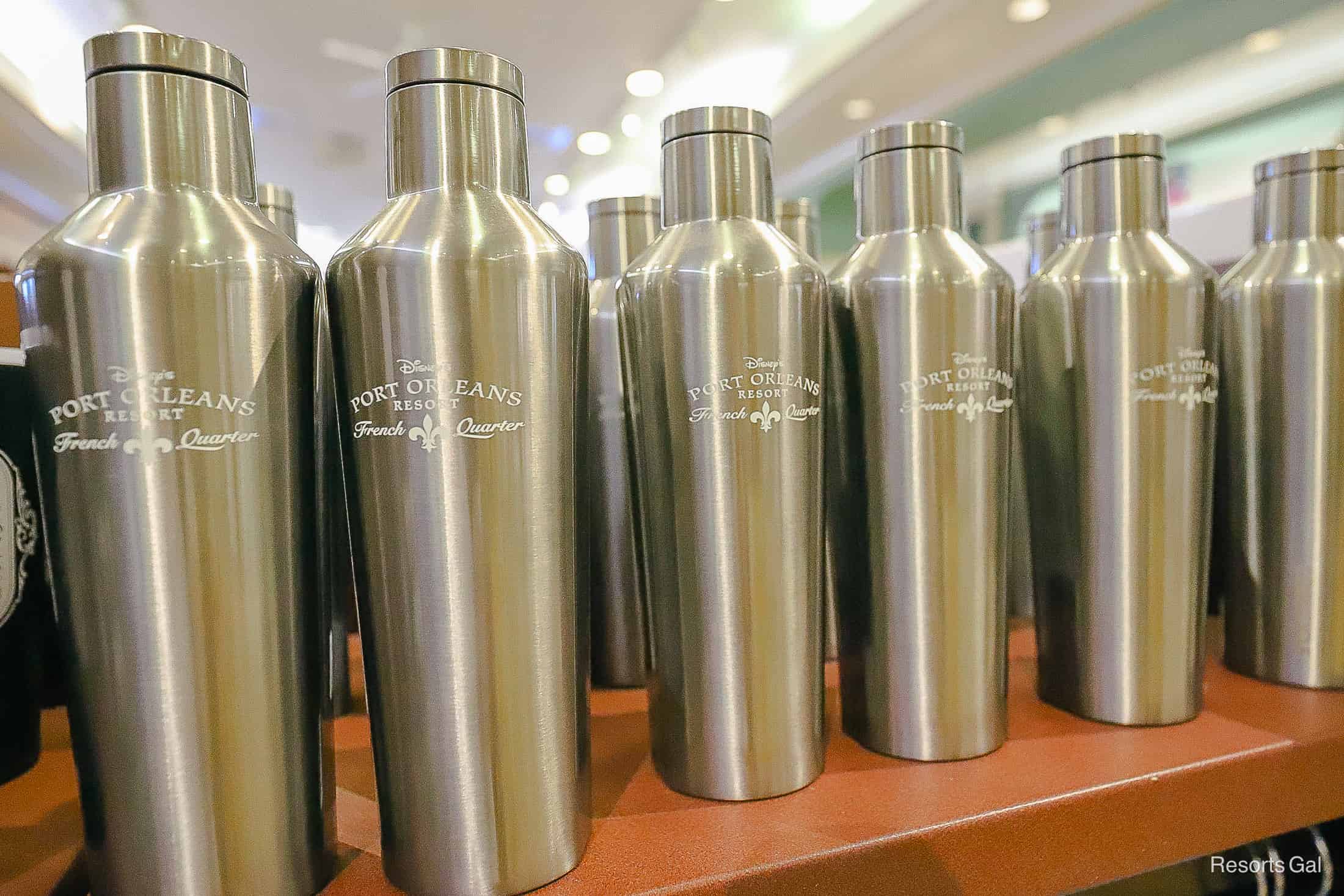 a silver canteen with the resort's logo in white in Jackson Square Gifts and Desires 