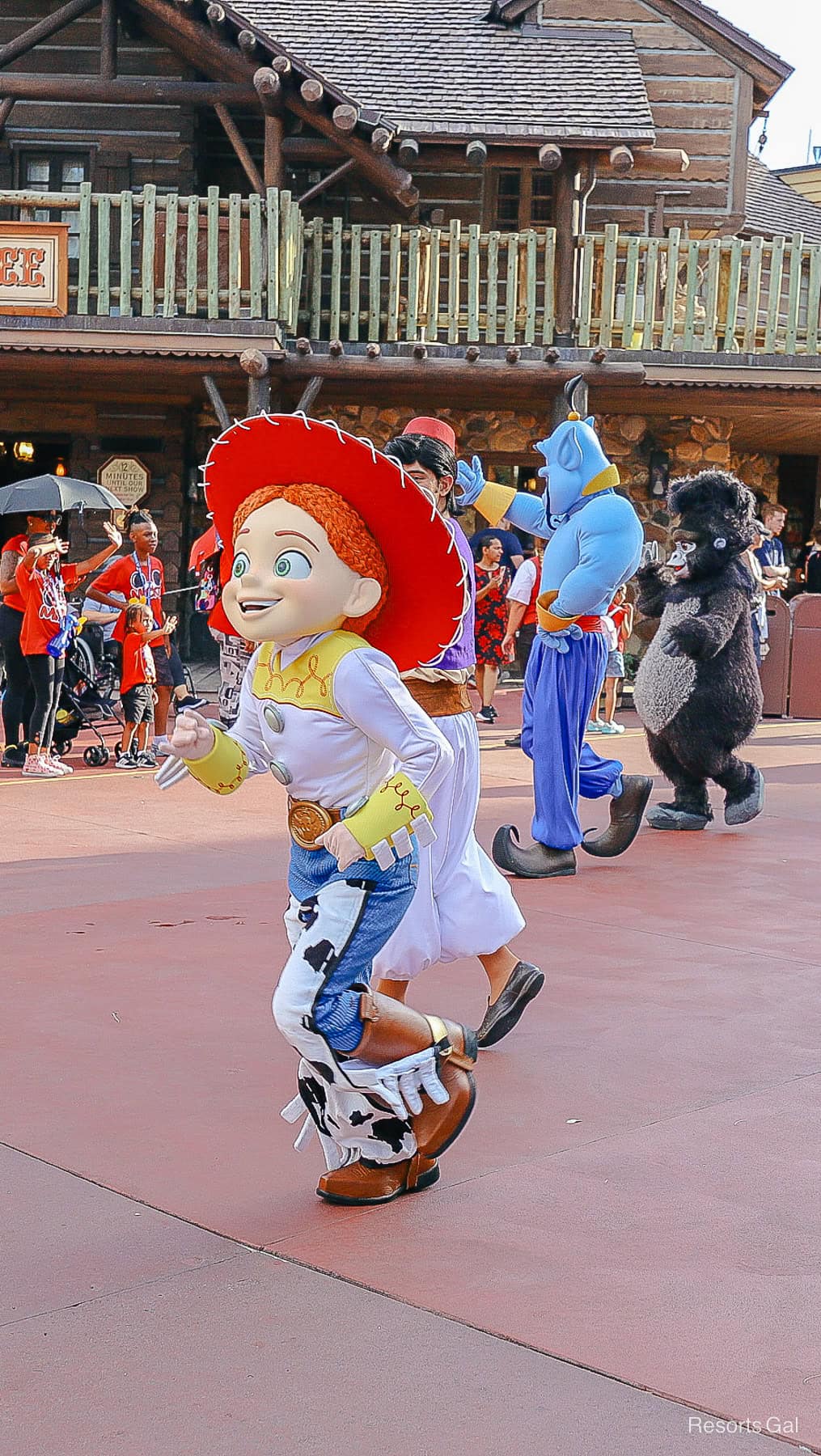 Jessie walking in a parade 