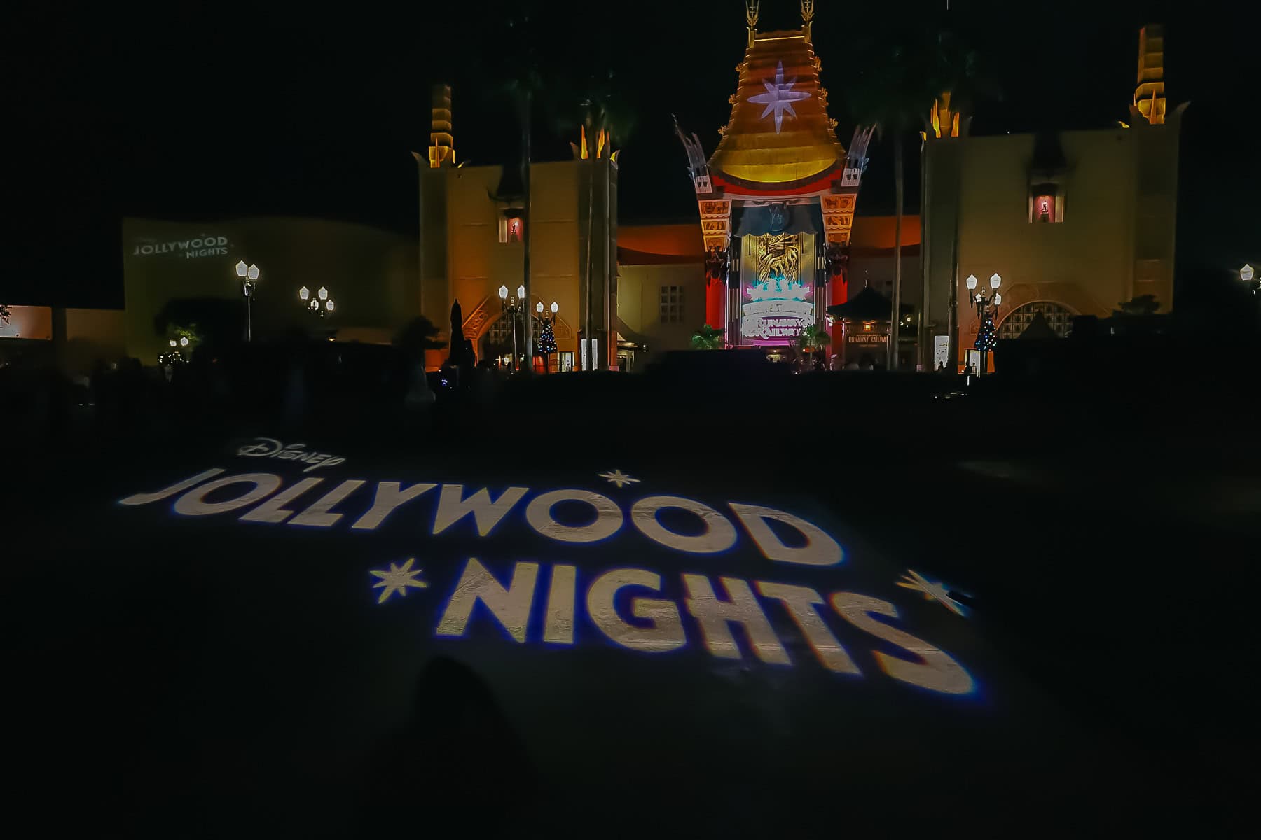 Jollywood Nights logo projection 