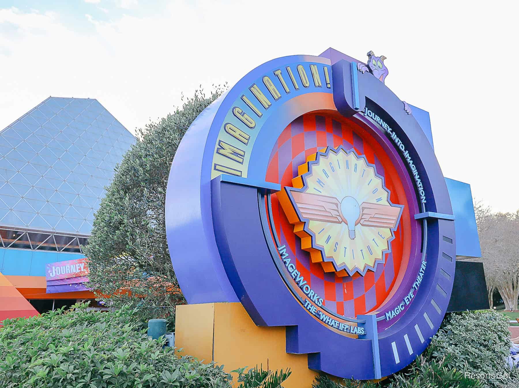 ride signage for Journey Into Imagination with Figment at Epcot 