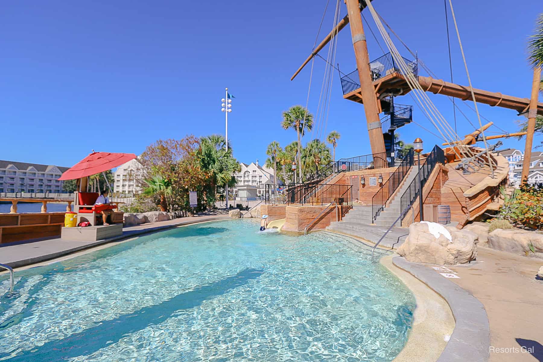 a children's pool area at Disney's Beach and Yacht Club 