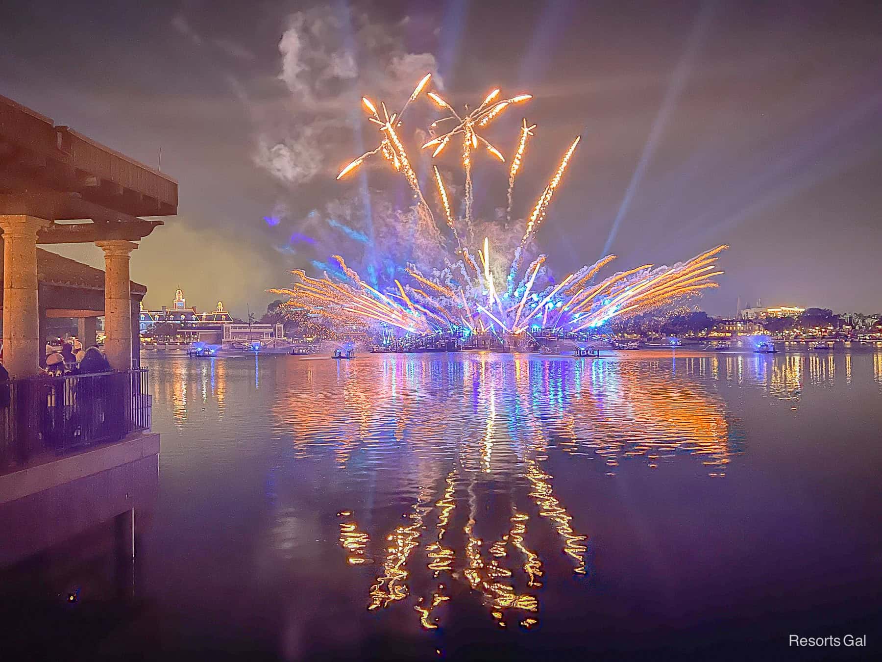 fireworks from Mexico Pavilion at Epcot 