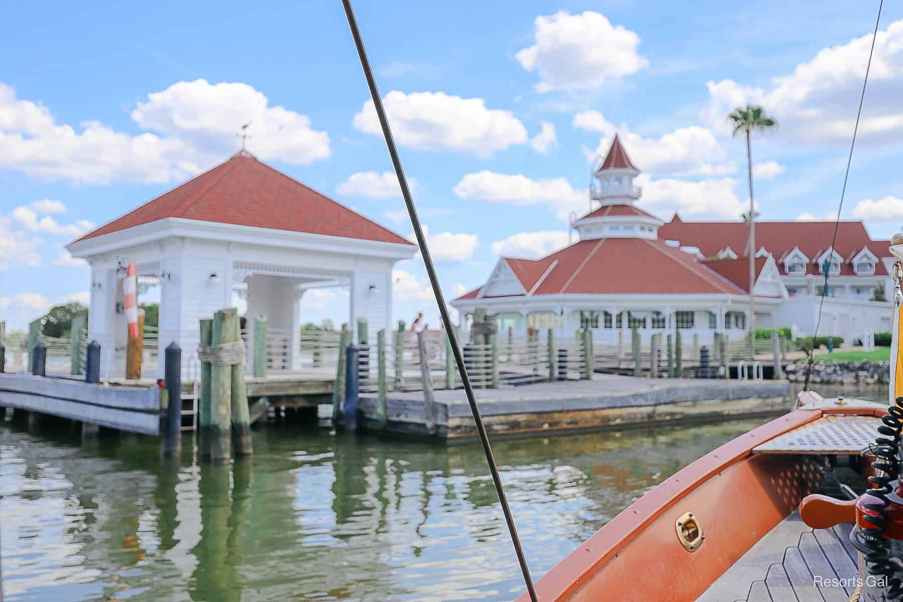 pulling up to the boat dock