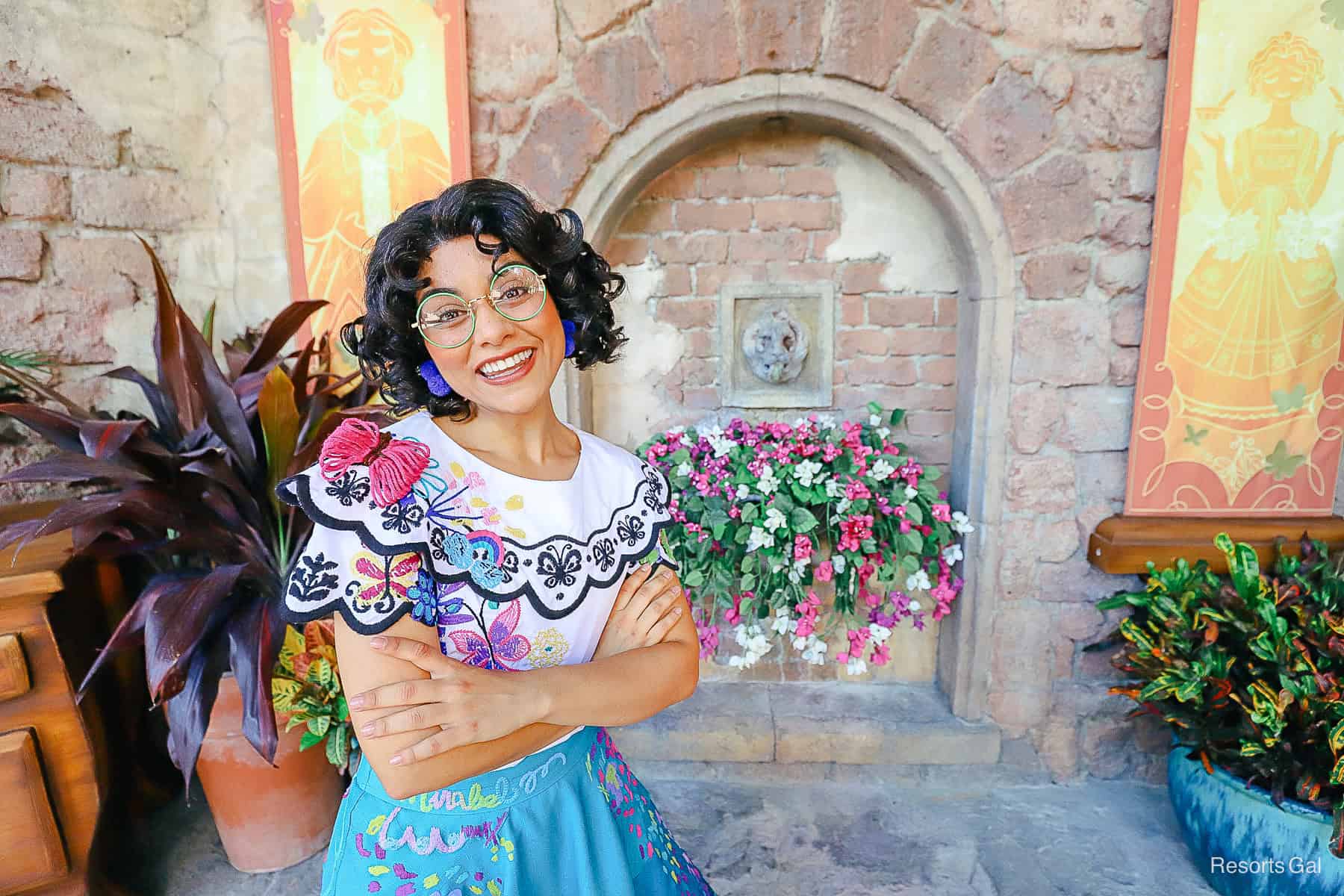 Mirabel at her Encanto meet-and-greet at Magic Kingdom 