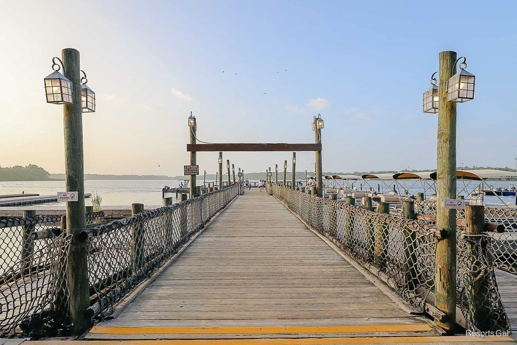 the boat dock at Disney's Fort Wilderness 