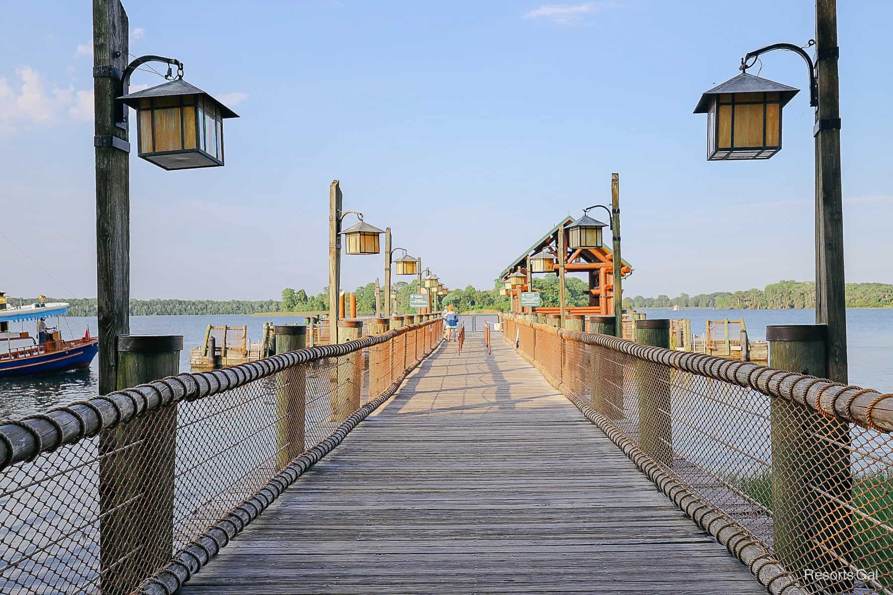 the boat dock at Disney's Wilderness Lodge 