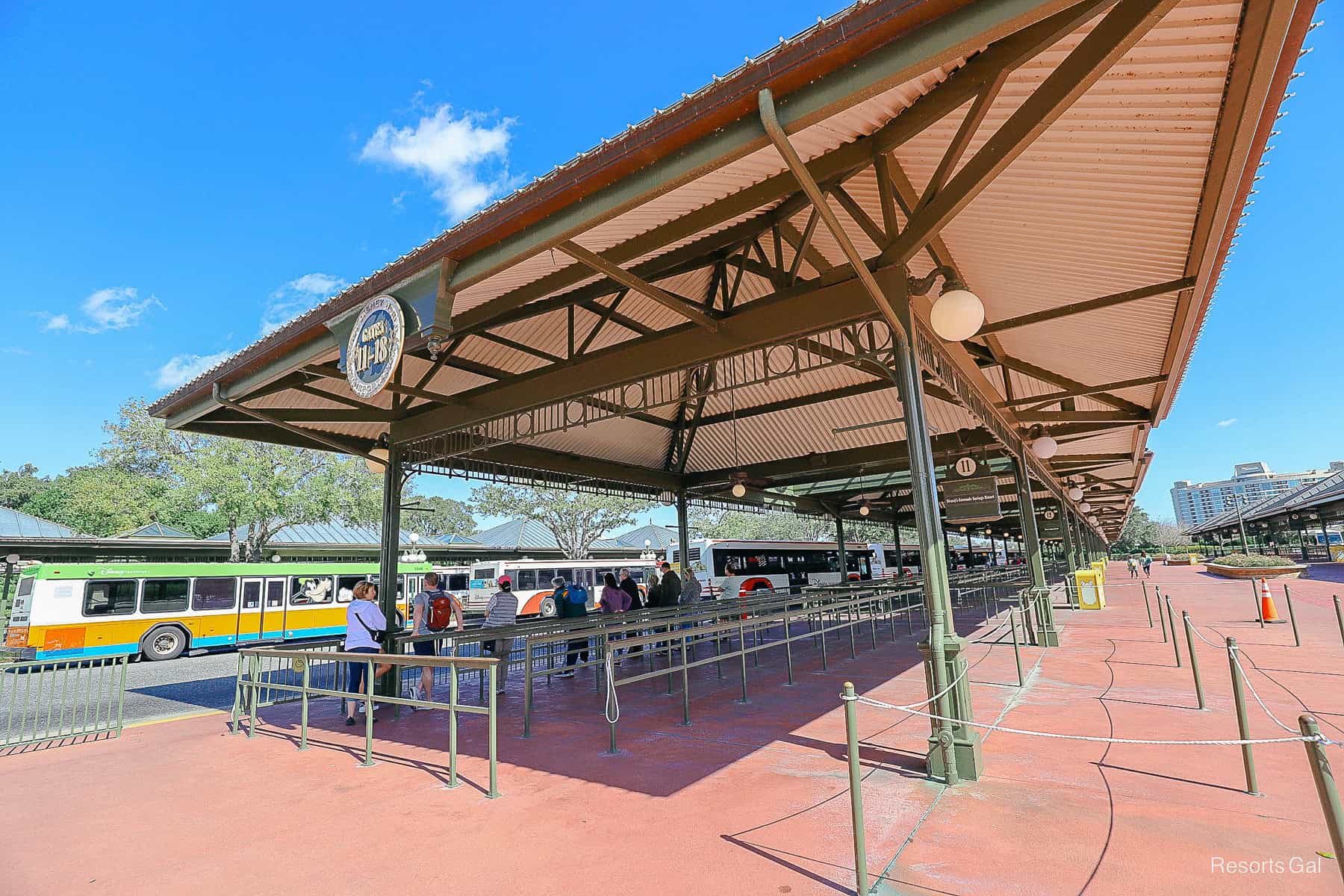 the resort bus stop at Magic Kingdom 