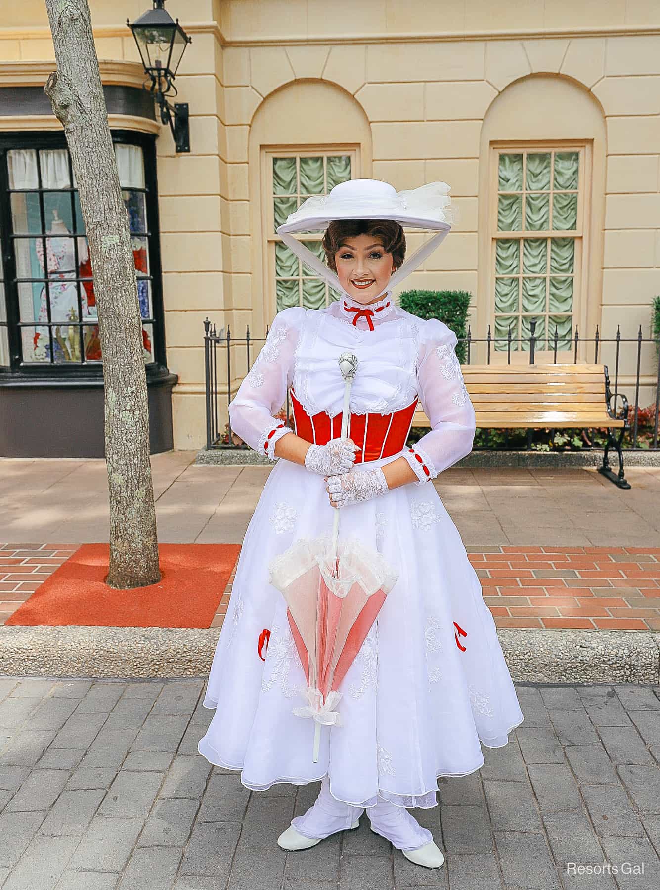 Mary Poppins on Cherry Tree Lane at Epcot 