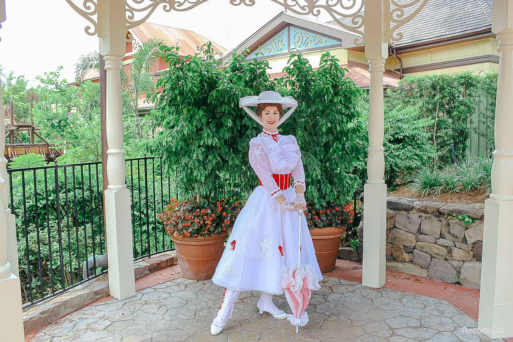 Mary Poppins in Liberty Square where she used to meet under the gazebo. 