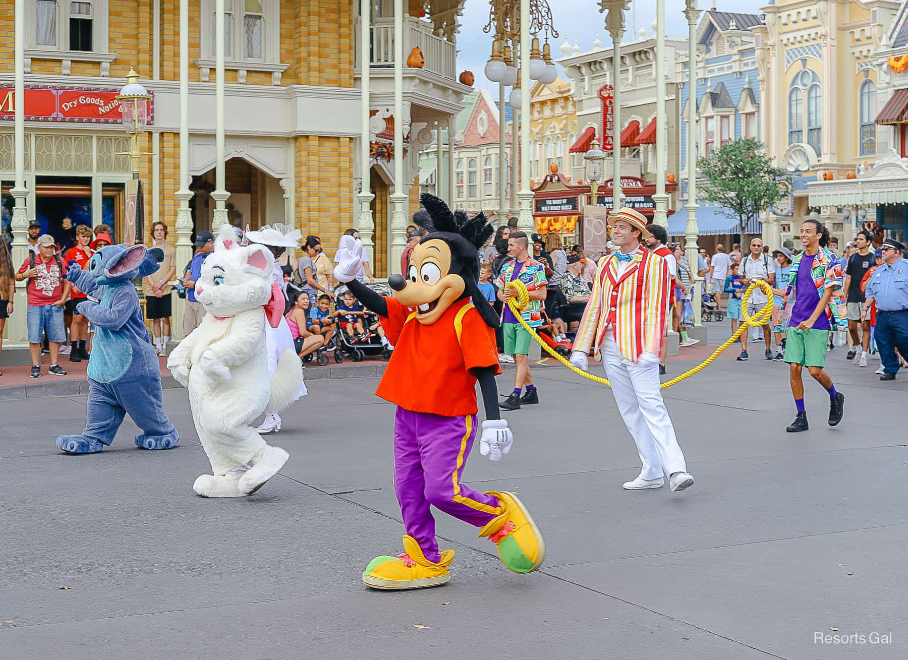 Max with other friends in the Adventure Friends Cavalcade 