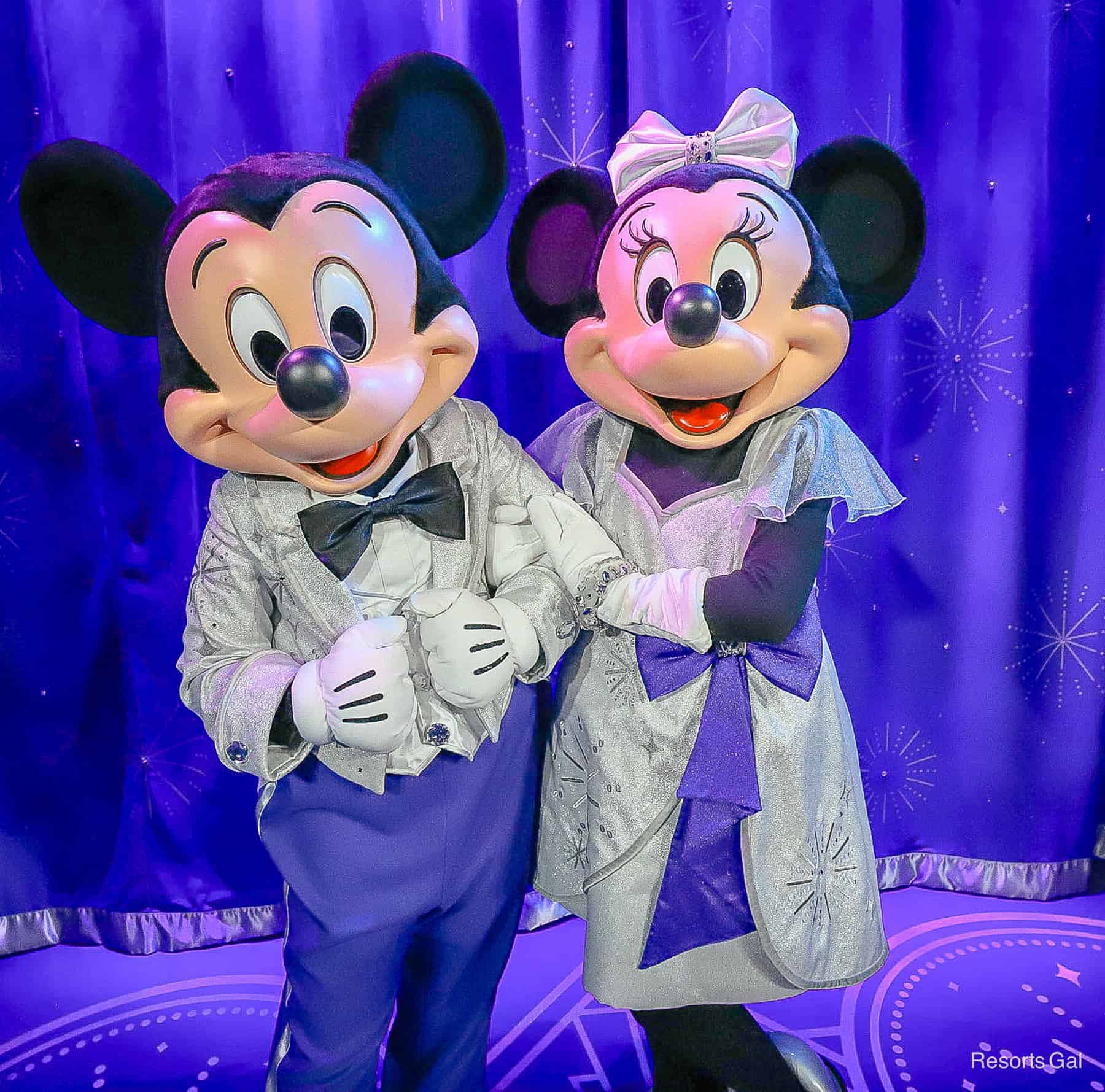 with Mickey in Silver Dress 