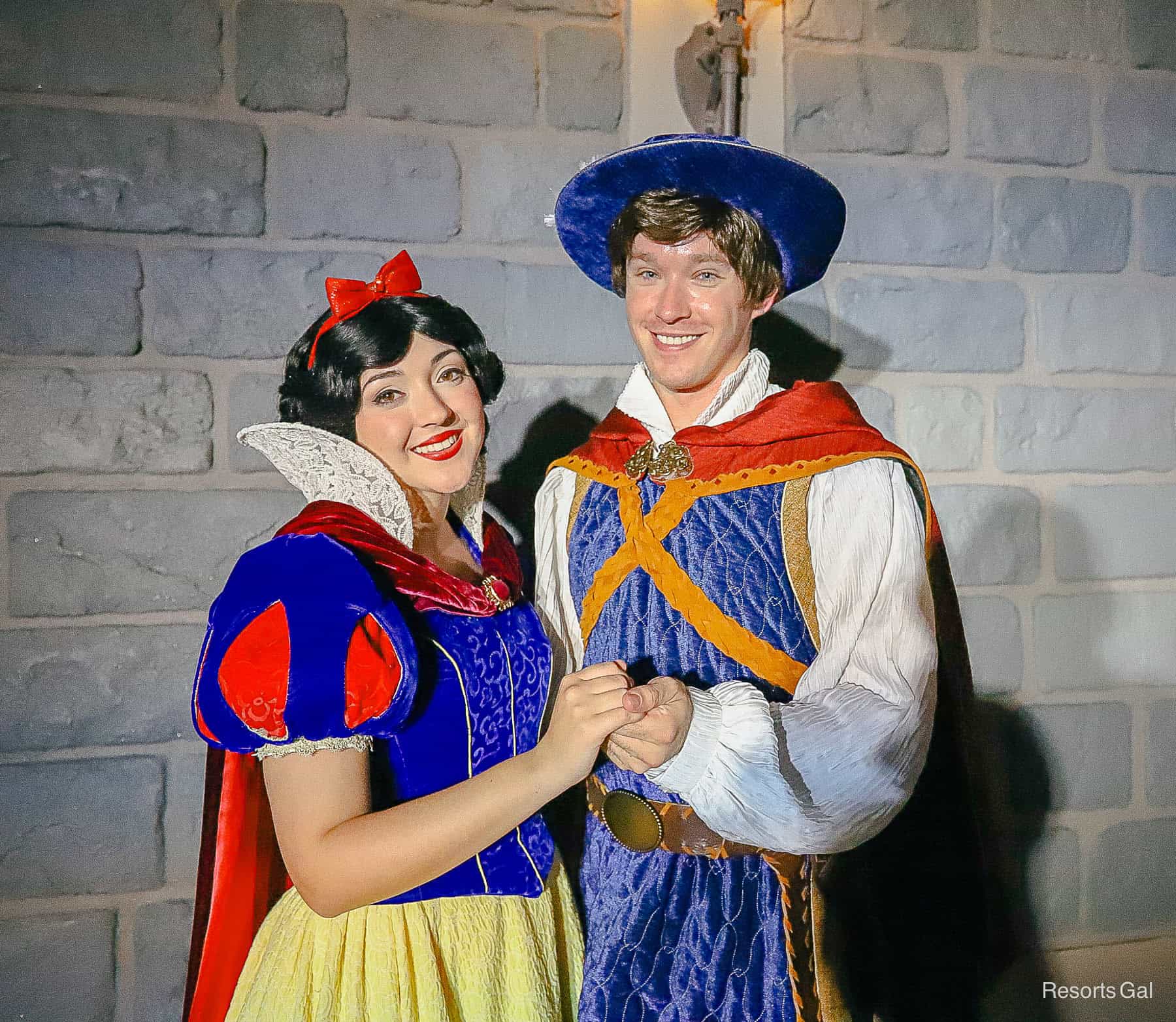 Snow White and The Prince on the Fantasyland Castle Wall 