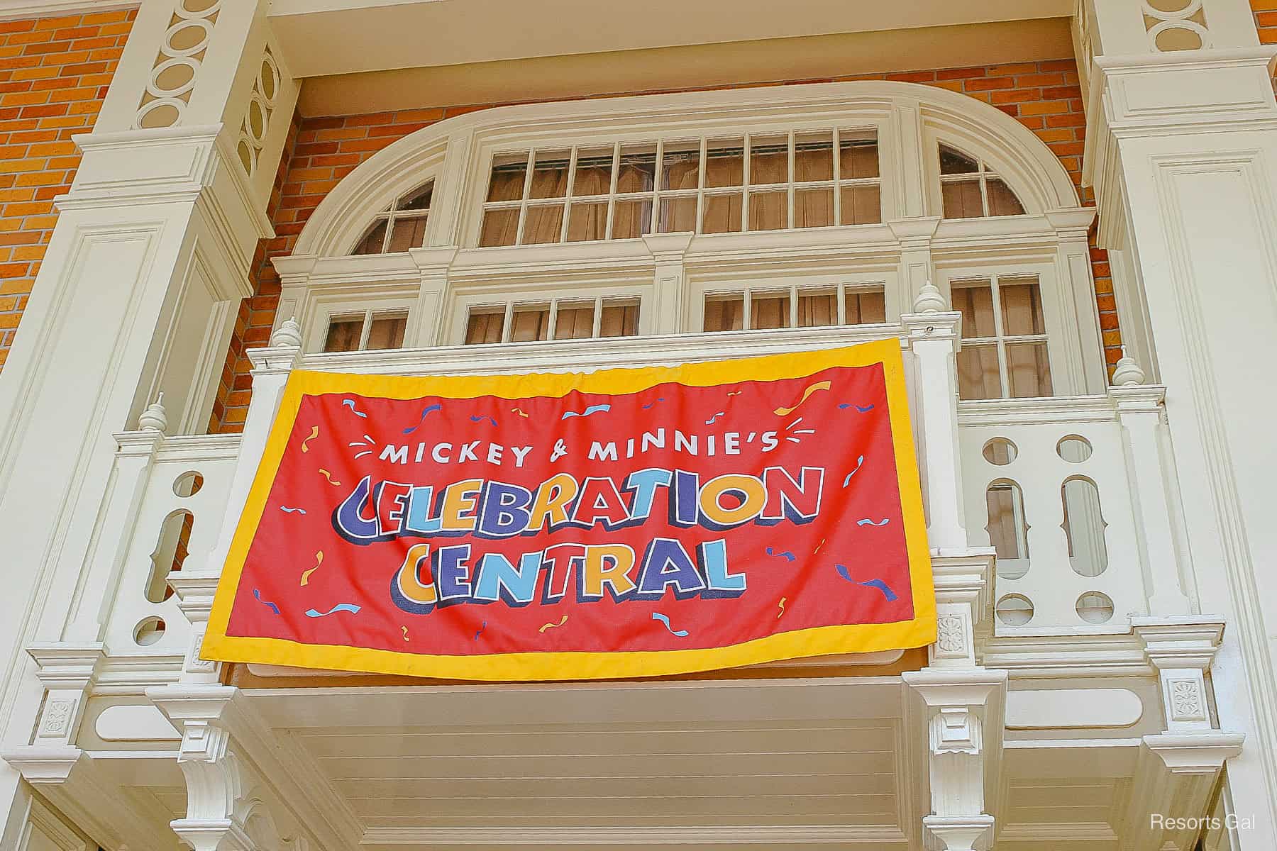 a banner that says Mickey and Minnie's Celebration Central 