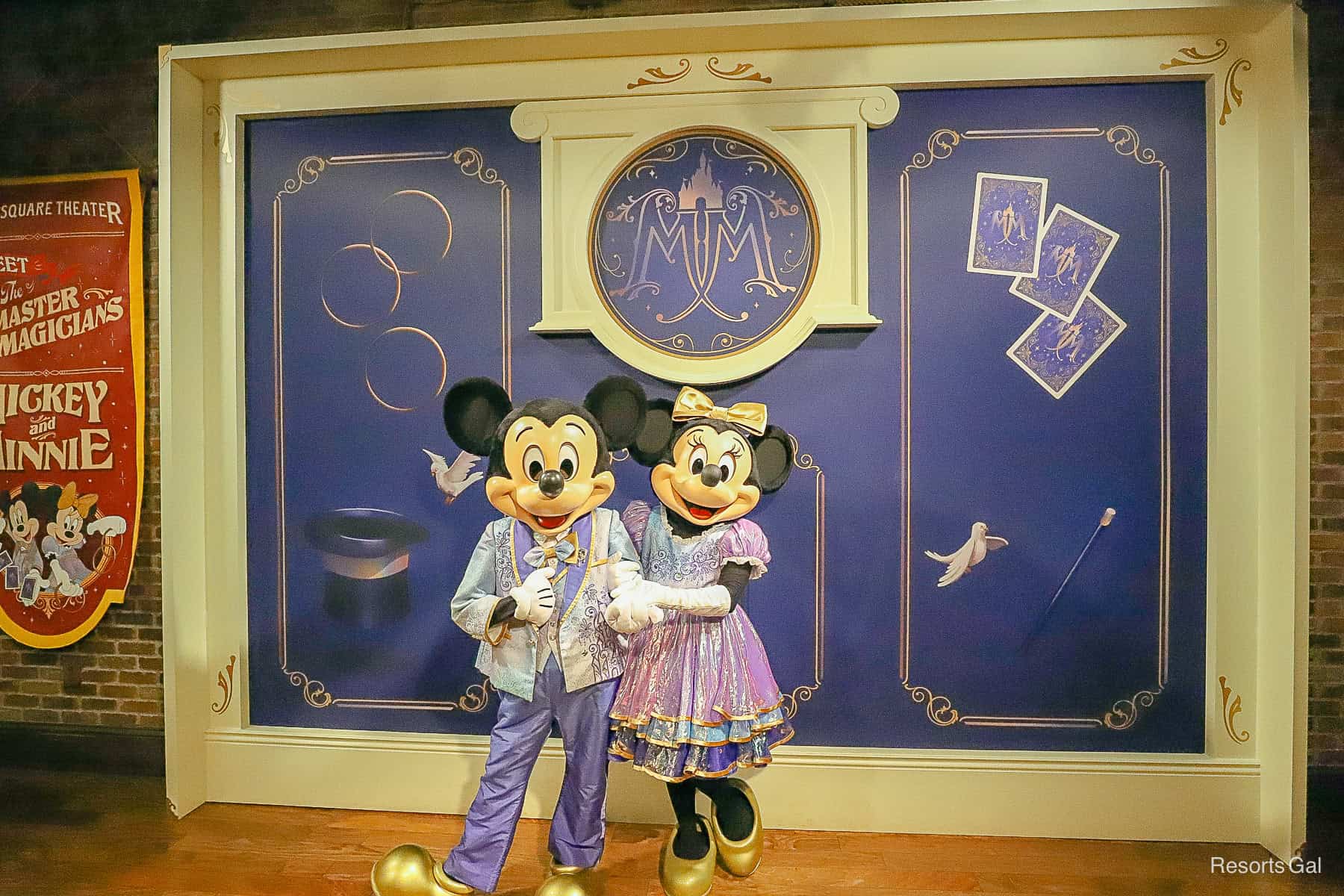 full Mickey and Minnie Mouse magician backdrop during the 50th anniversary 