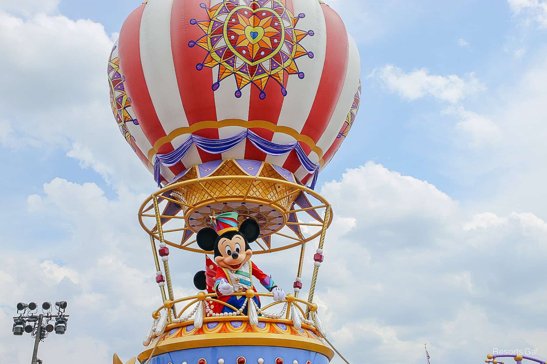 Mickey in his parade marshal outfit at Magic Kingdom 