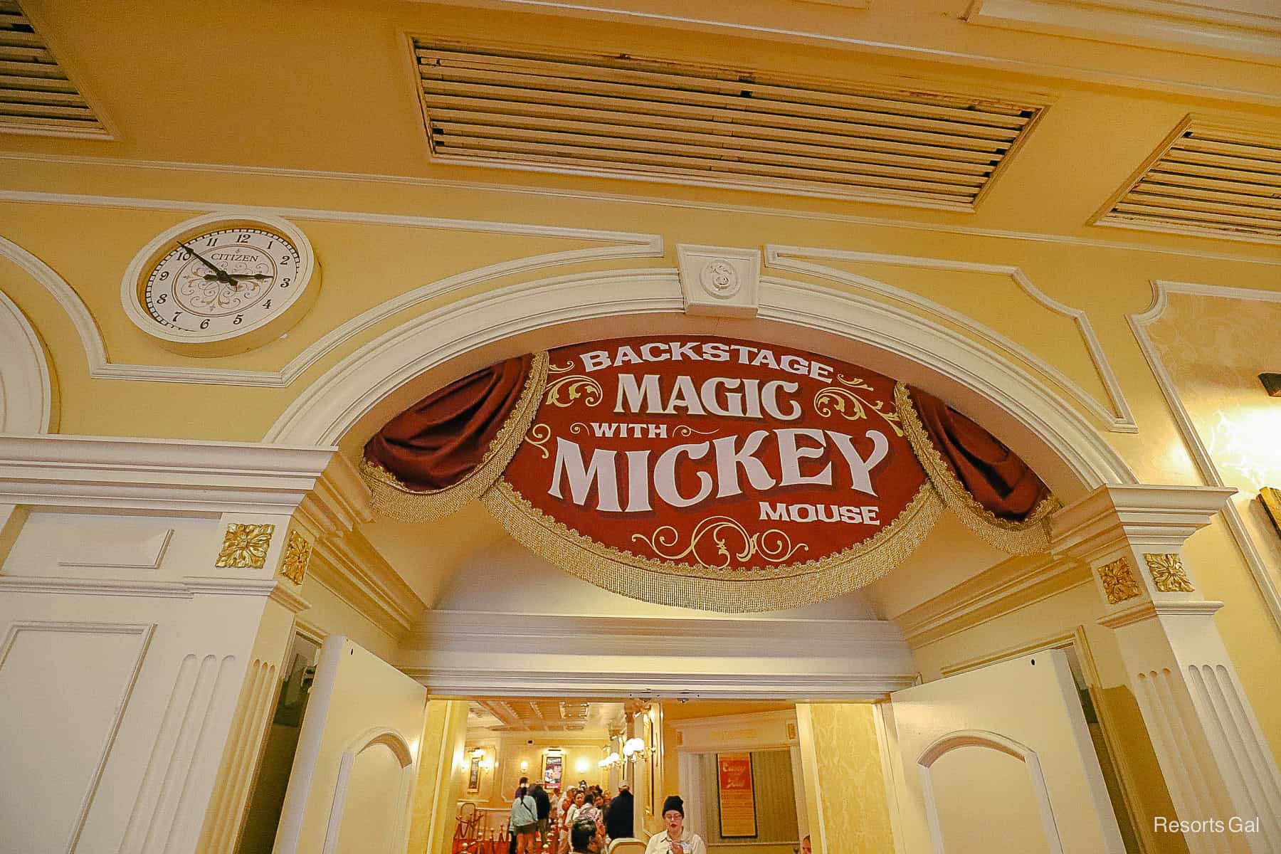 the backstage Magic with Mickey Mouse signage 