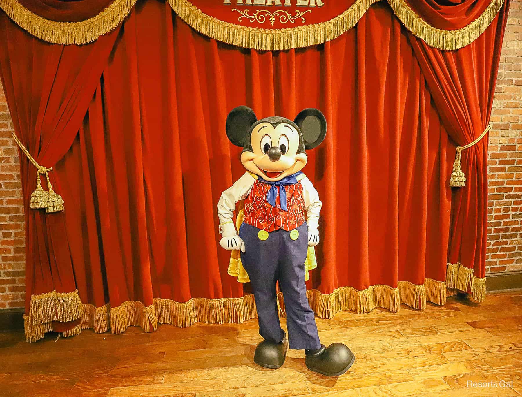 Mickey Mouse at Town Square in his Magician's costume 