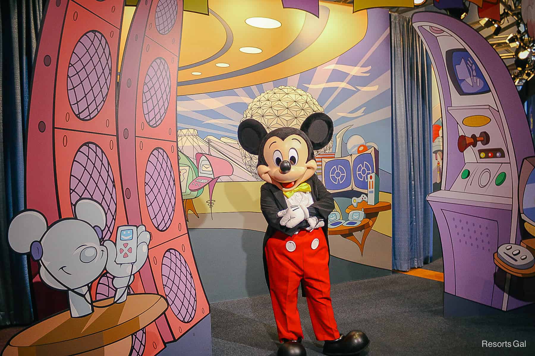 Mickey Mouse at the Epcot Character Spot 