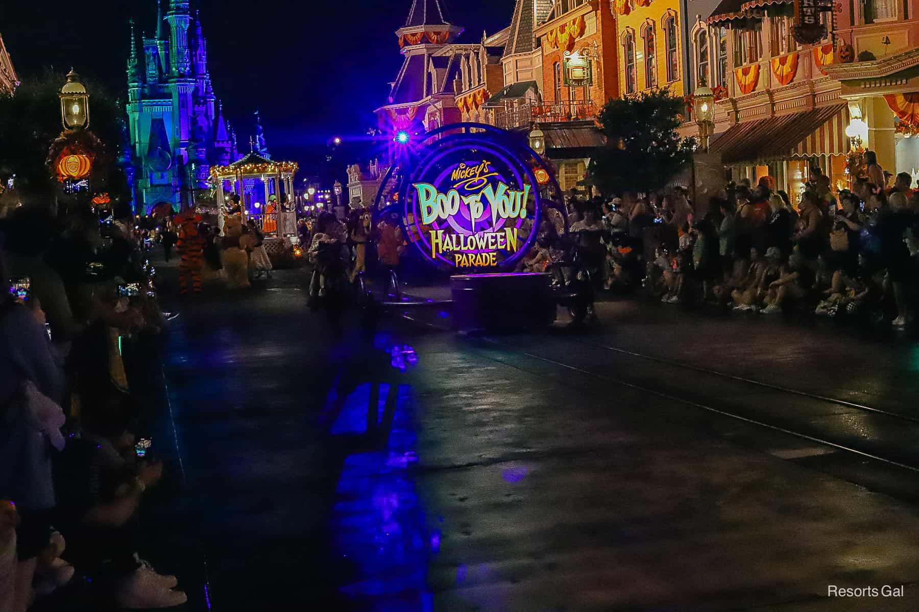 the Boo to You Parade sign during Mickey's Not So Halloween Party 