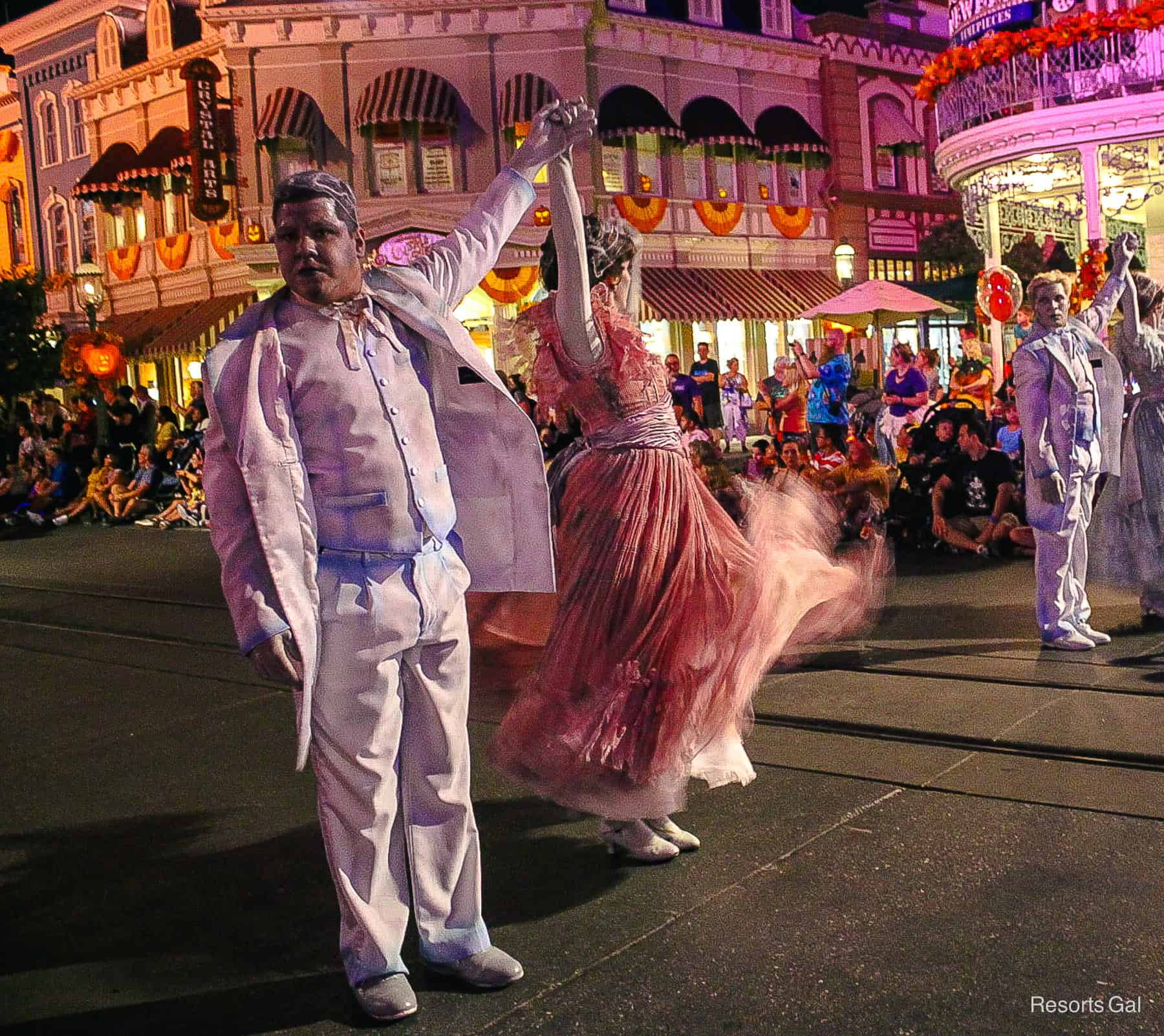 ballroom dancers in the Boo To You Parade 